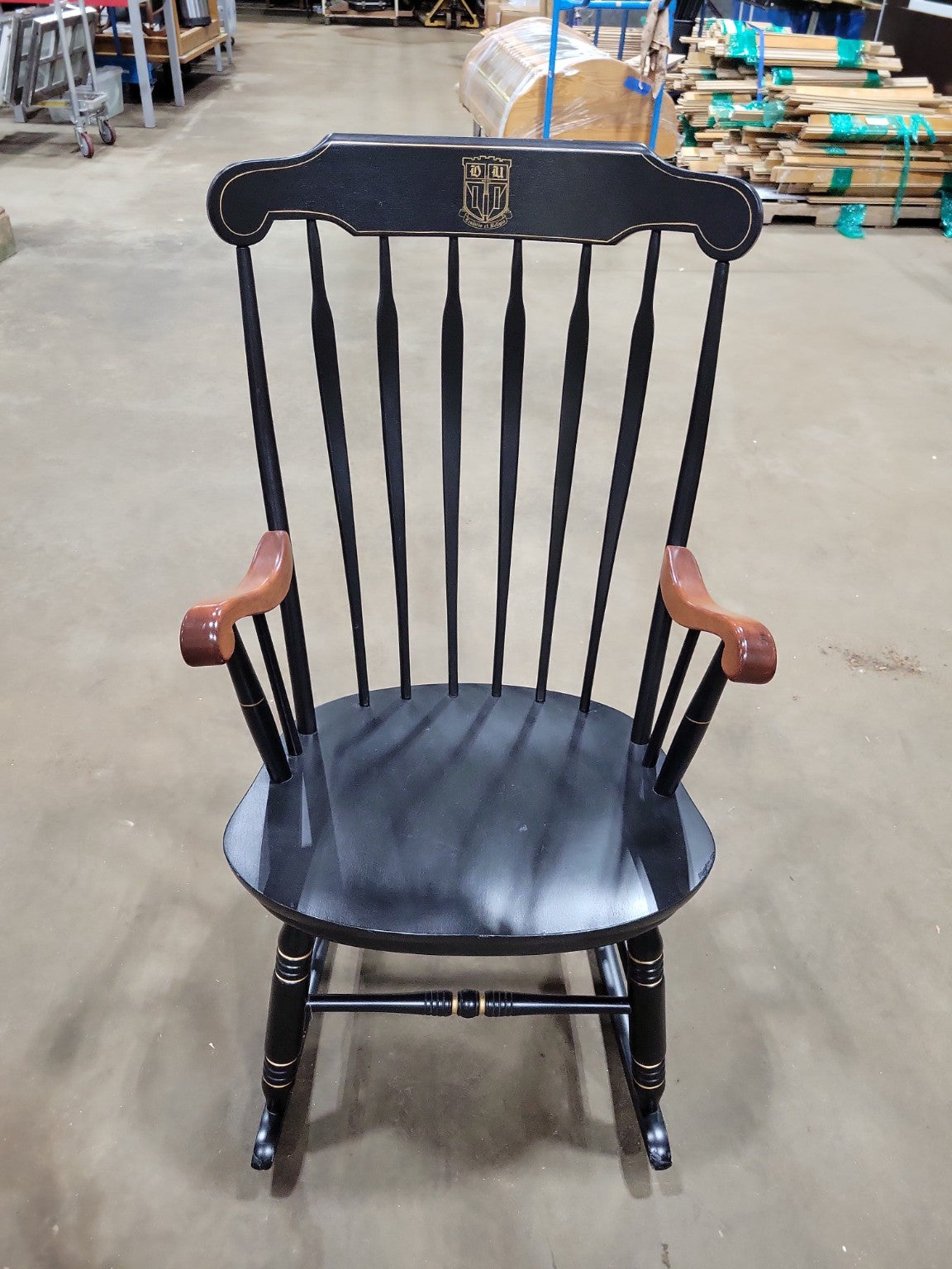 Duke University Windsor Rocking Chair – Black & Cherry Finish