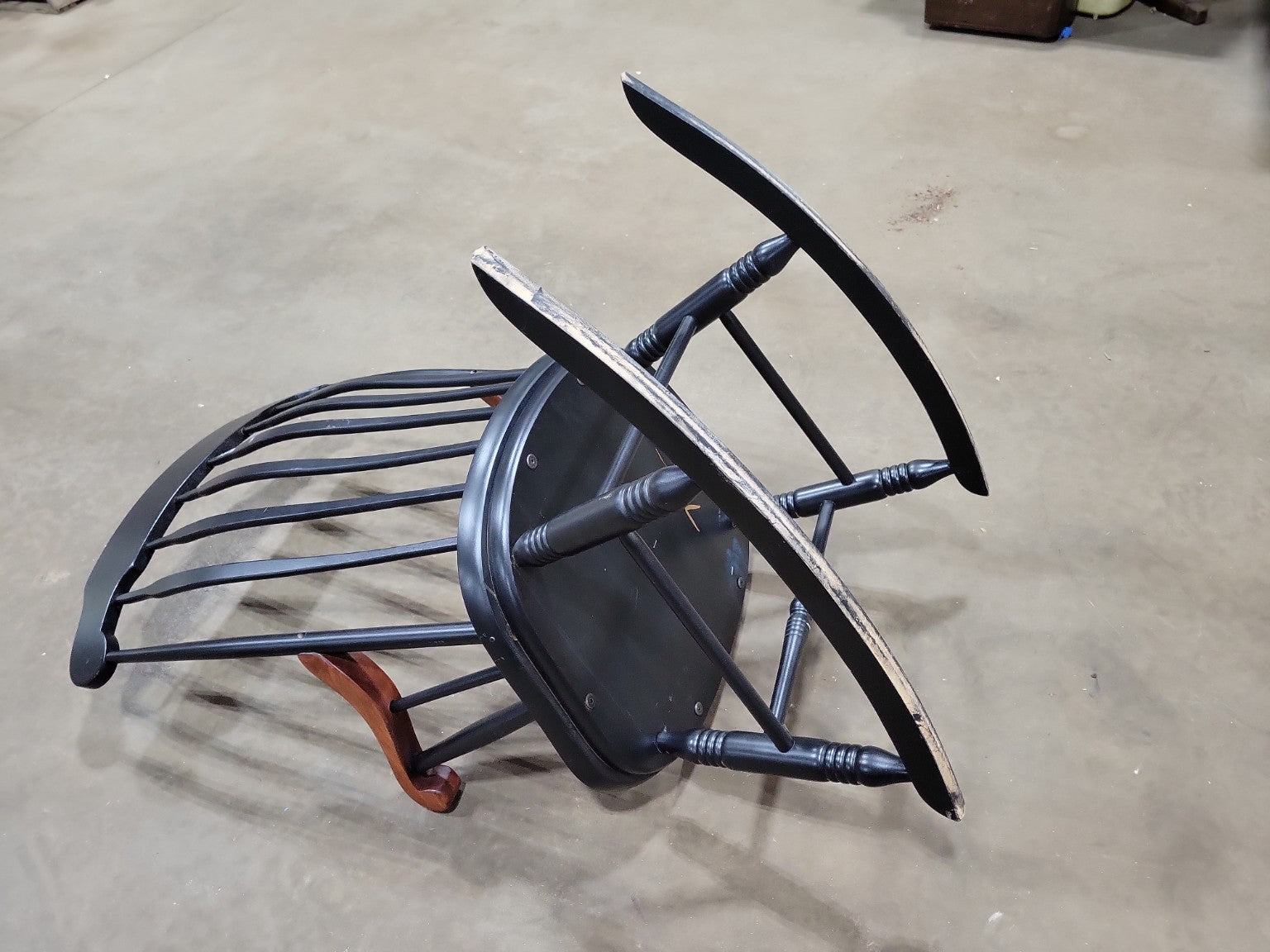 Duke University Windsor Rocking Chair – Black & Cherry Finish