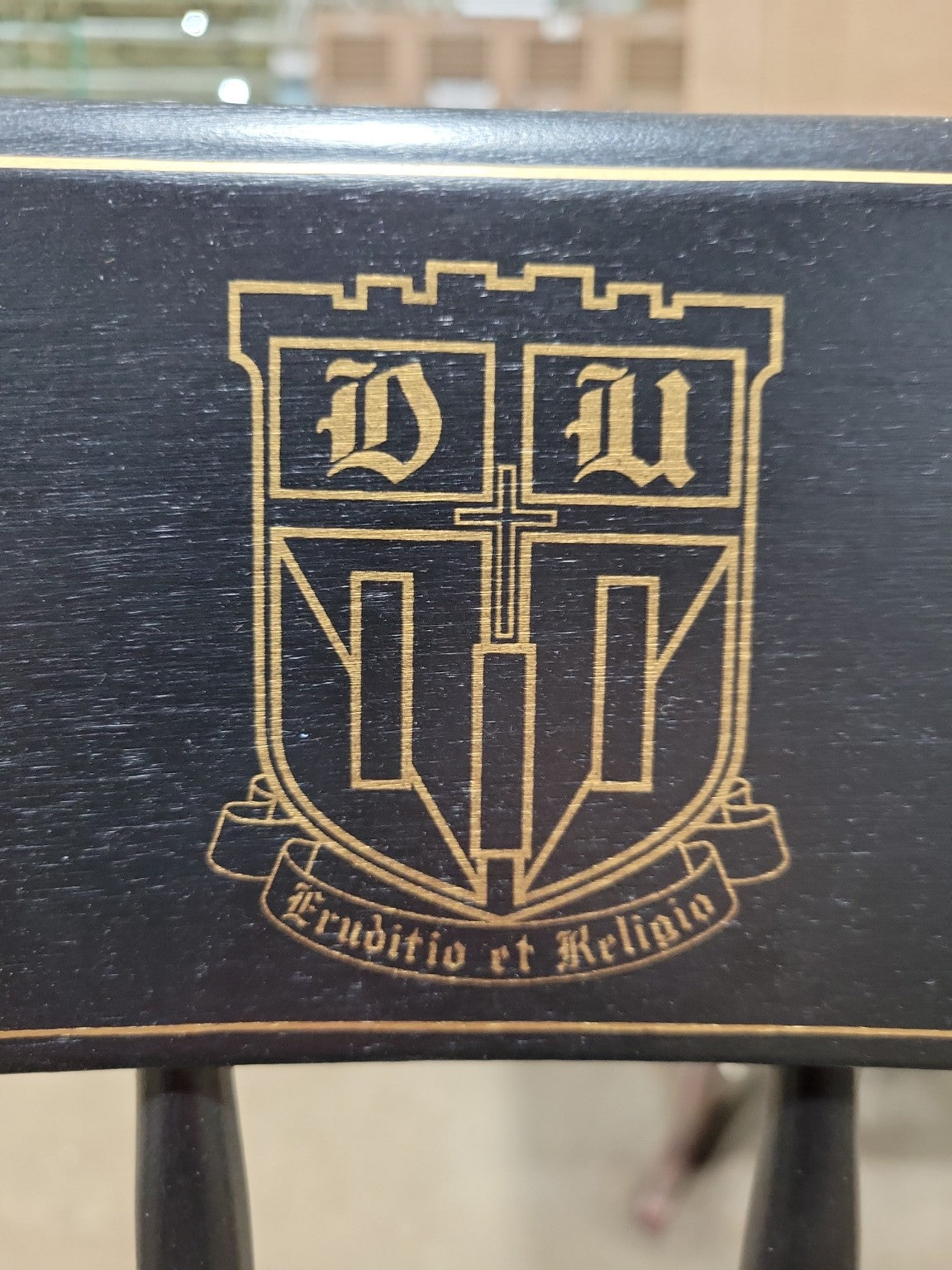 Duke University Windsor Rocking Chair – Black & Cherry Finish