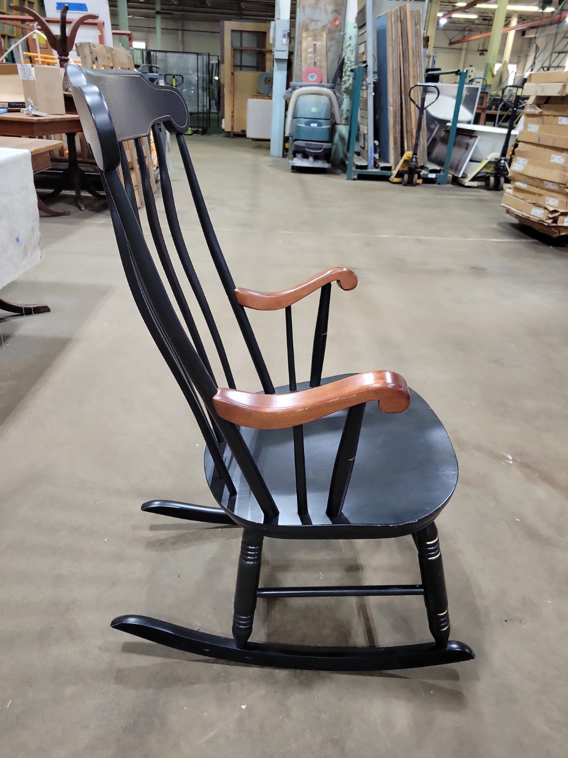 Duke University Windsor Rocking Chair – Black & Cherry Finish