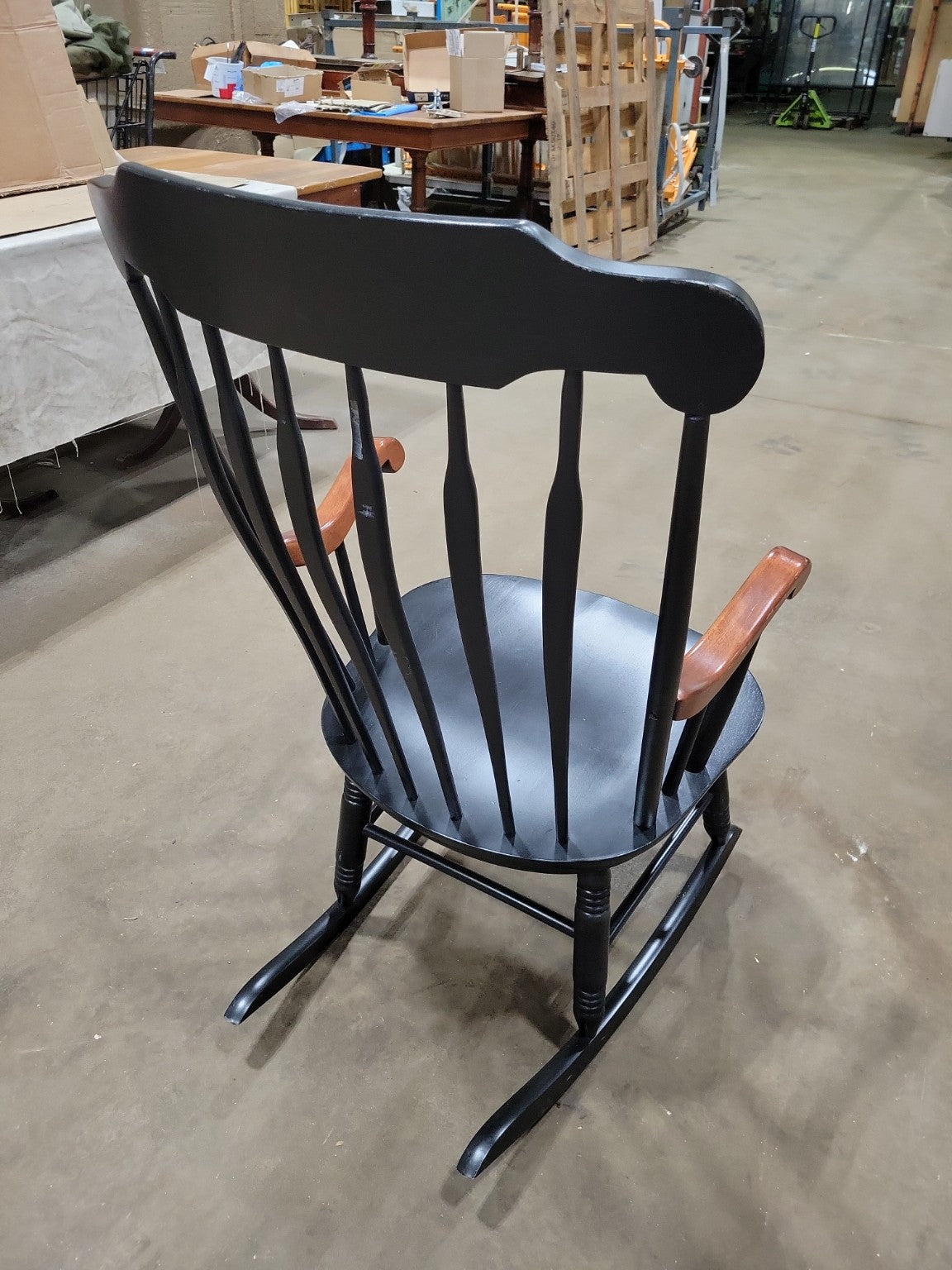 Duke University Windsor Rocking Chair – Black & Cherry Finish