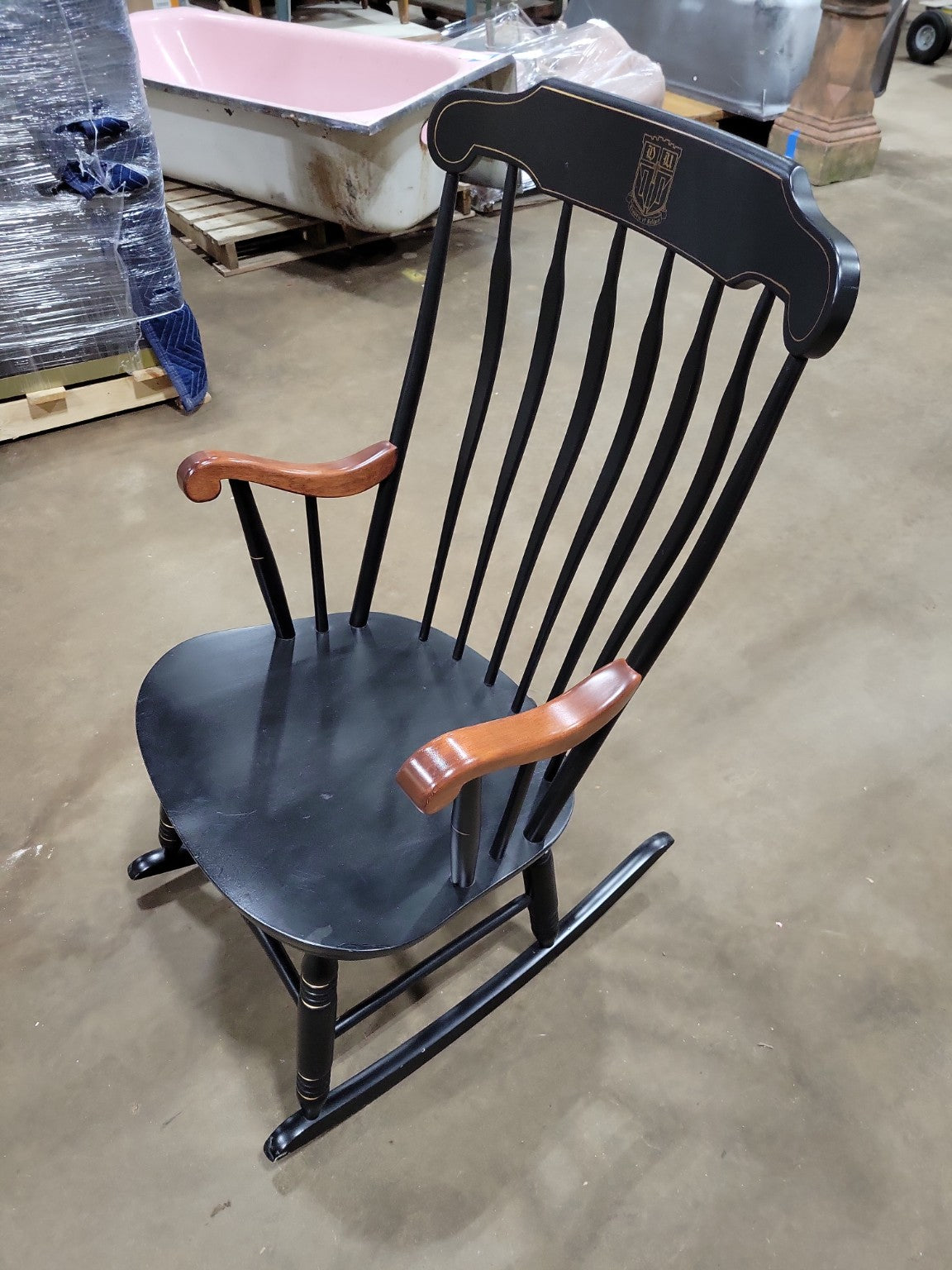 Duke University Windsor Rocking Chair – Black & Cherry Finish