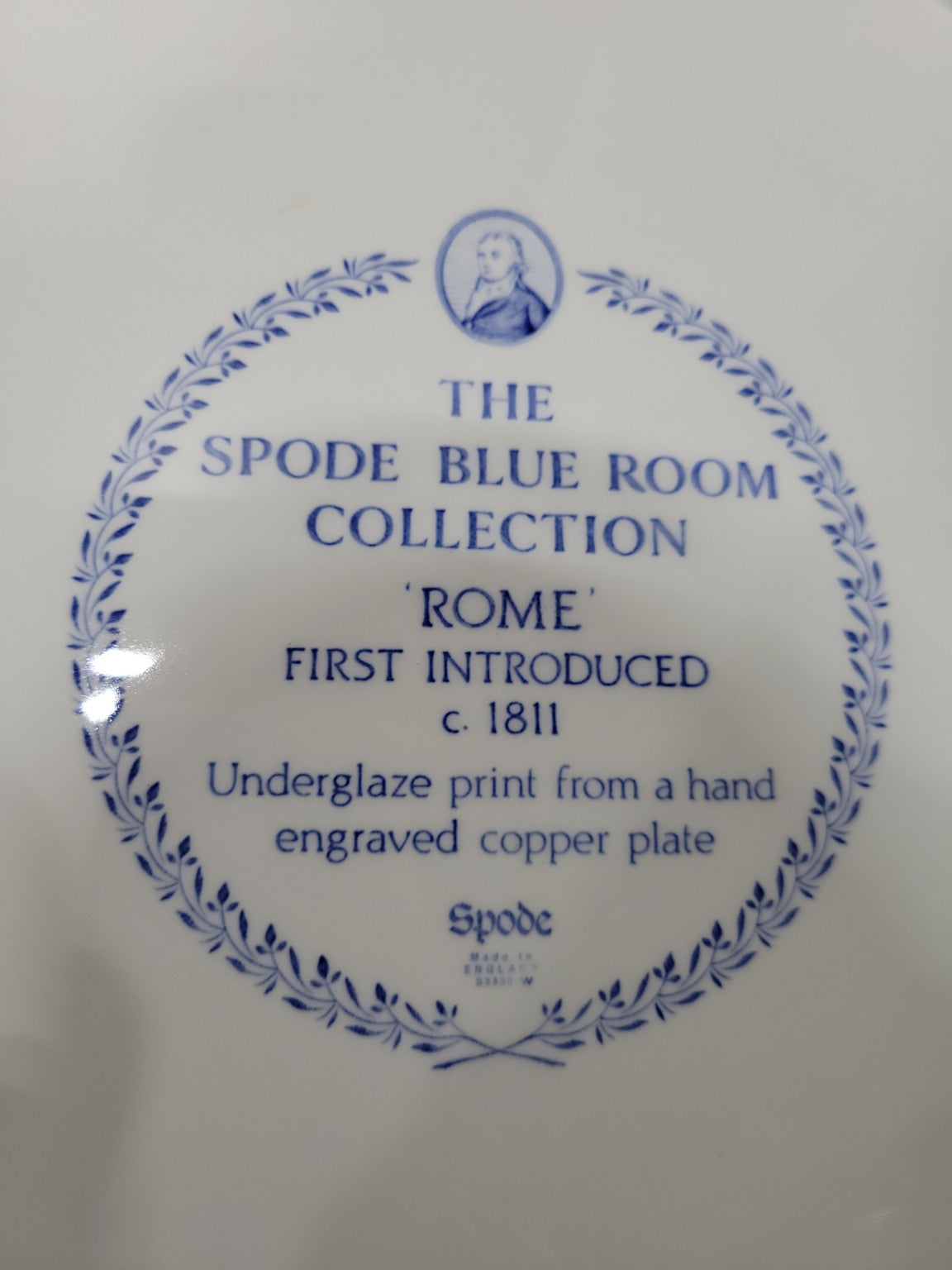 Vintage Spode Blue Room Collection Porcelain Trivet Set (16 Pieces)