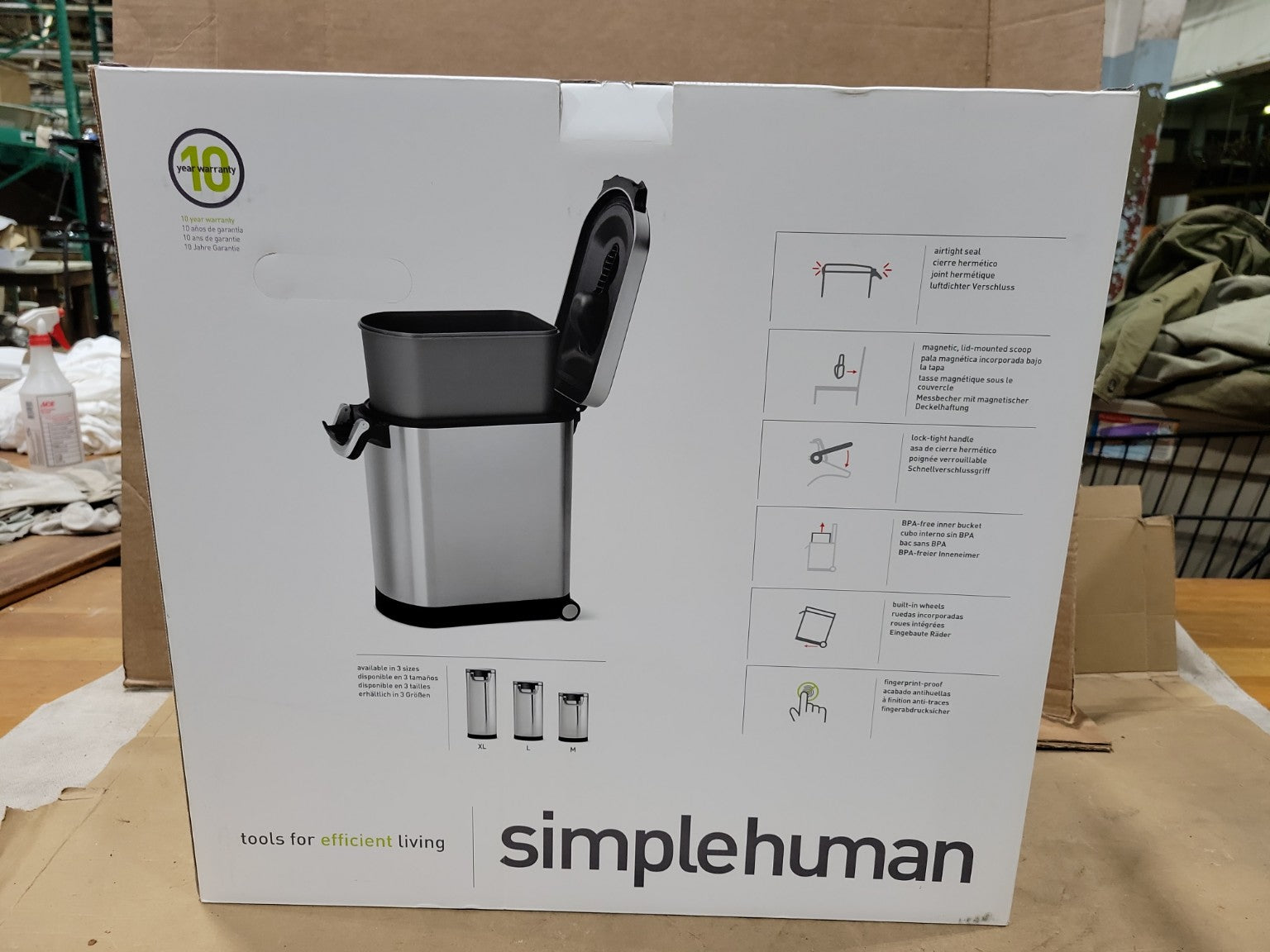 Simplehuman Stainless Steel Pet Food Storage Container – Medium 25-29 lb Capacity
