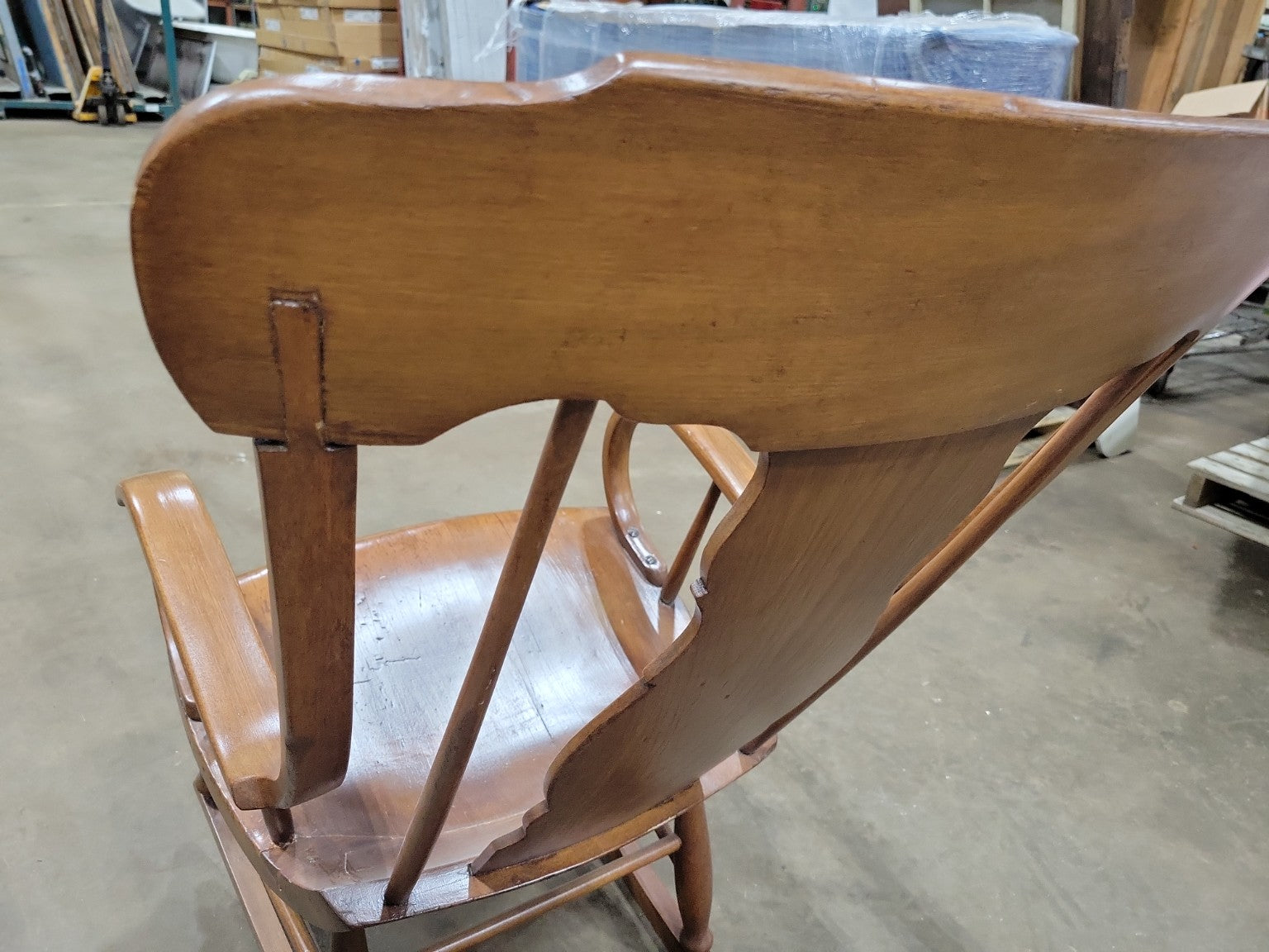 Vintage Colonial Revival Wooden Child's Rocking Chair