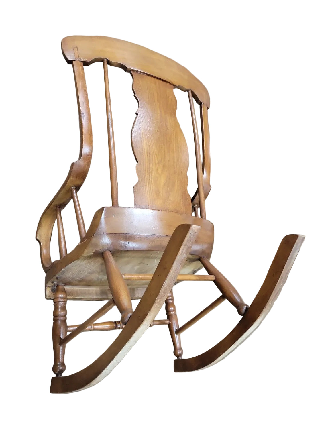 Vintage Colonial Revival Wooden Child's Rocking Chair