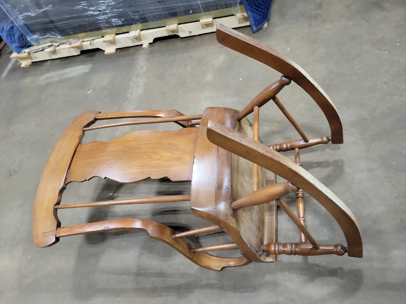 Vintage Colonial Revival Wooden Child's Rocking Chair