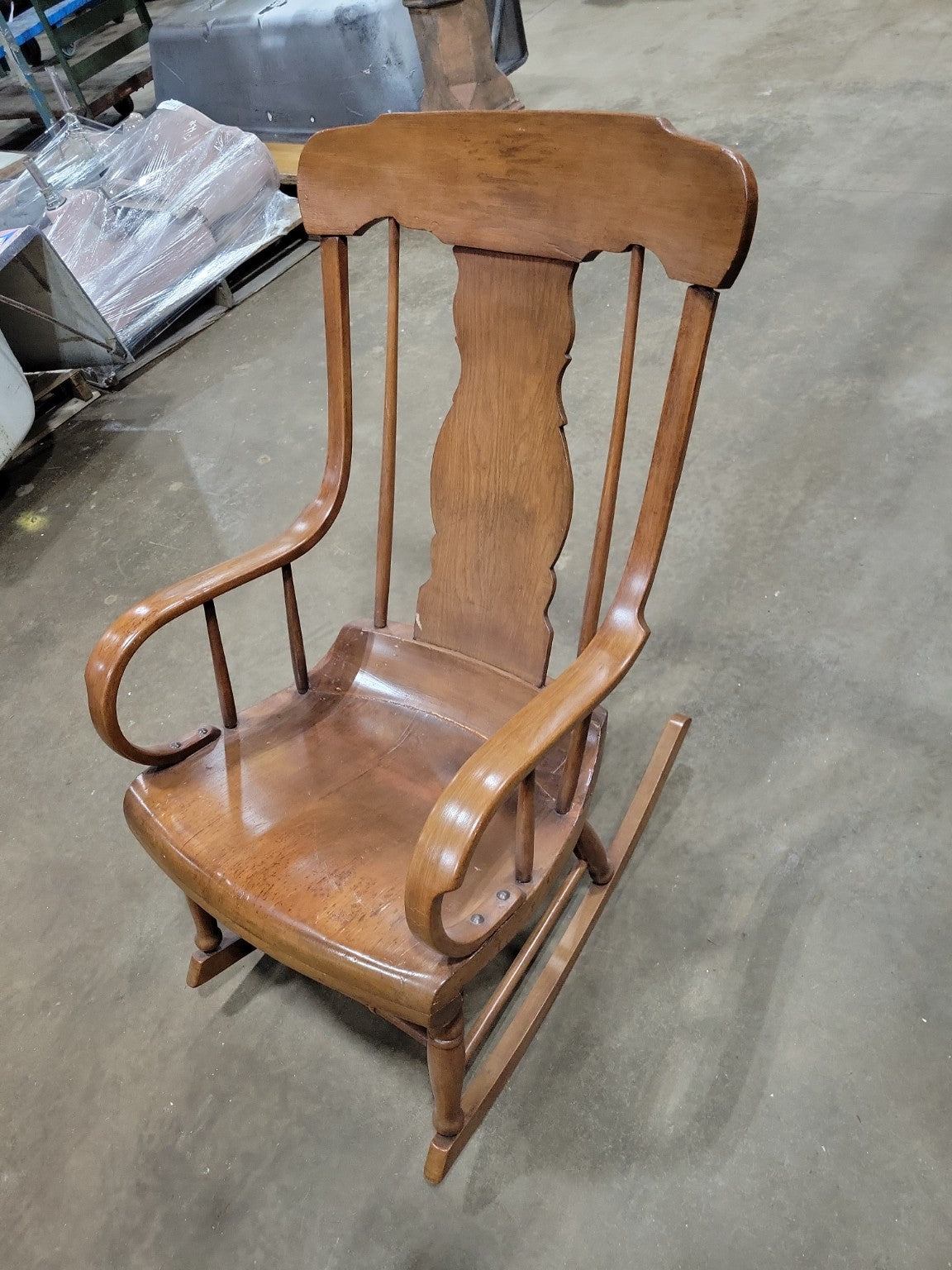 Vintage Colonial Revival Wooden Child's Rocking Chair