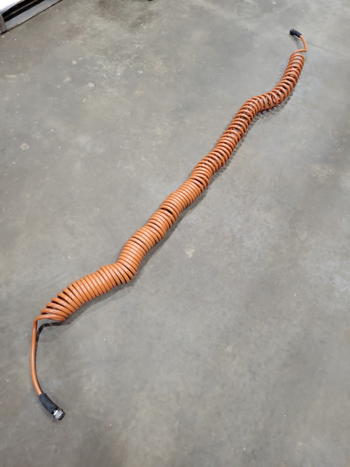 Coiled Garden Hose with Metal Fittings