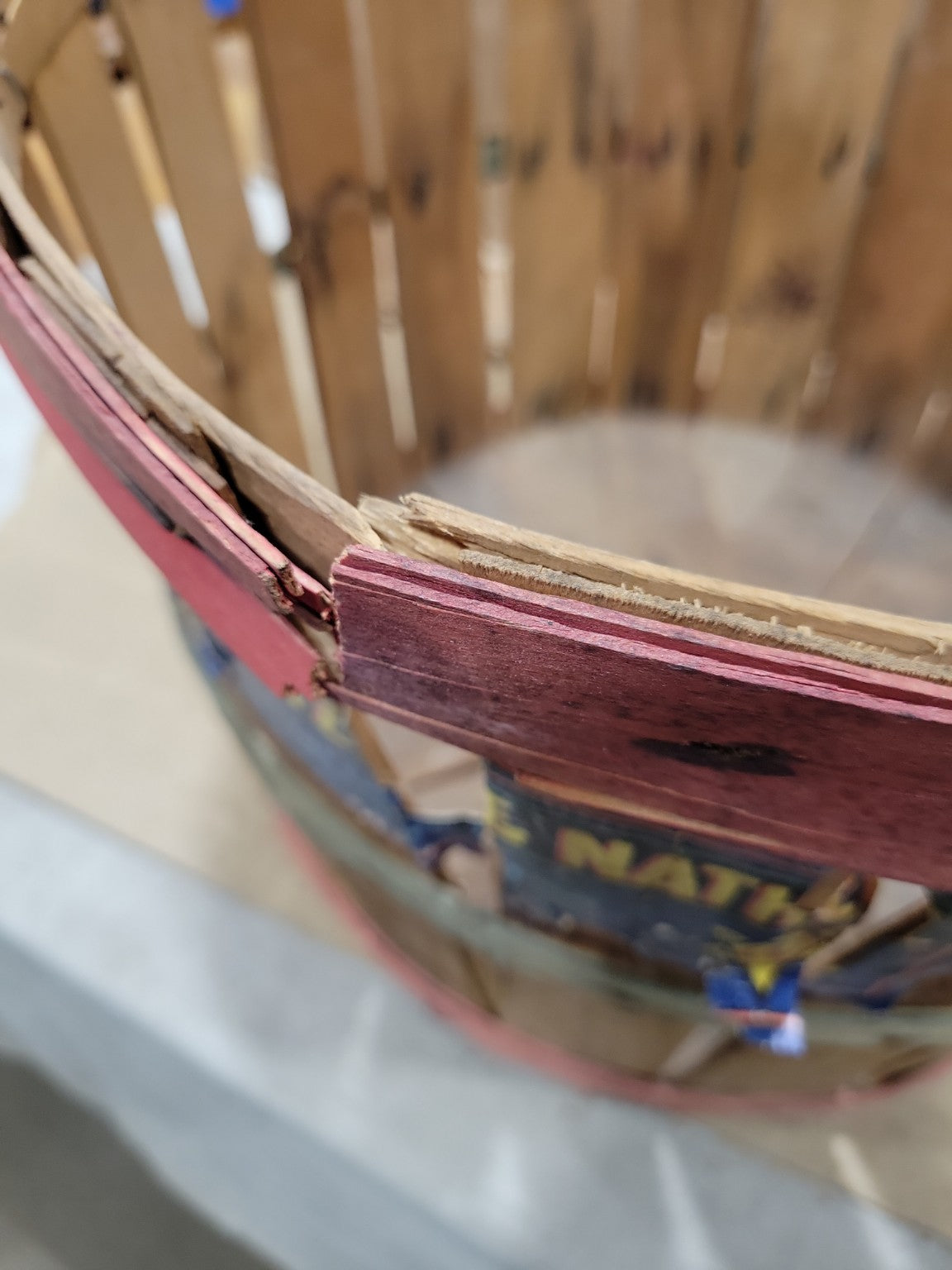 Vintage Wooden Produce Harvest Basket – Wishnatzki Farms Plant City Florida