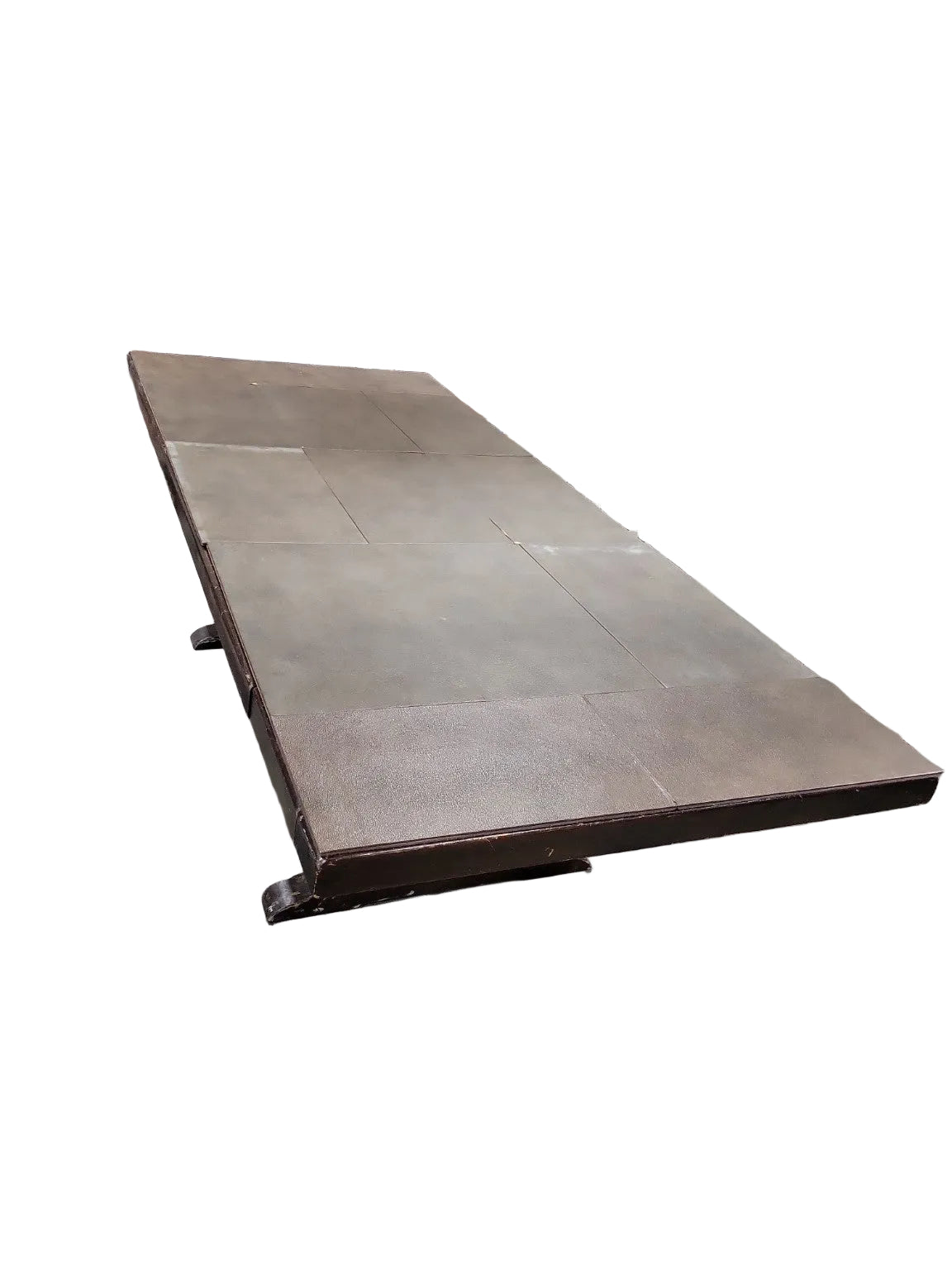 Vintage Dark-Stained Trestle Dining Table with Two Leaves