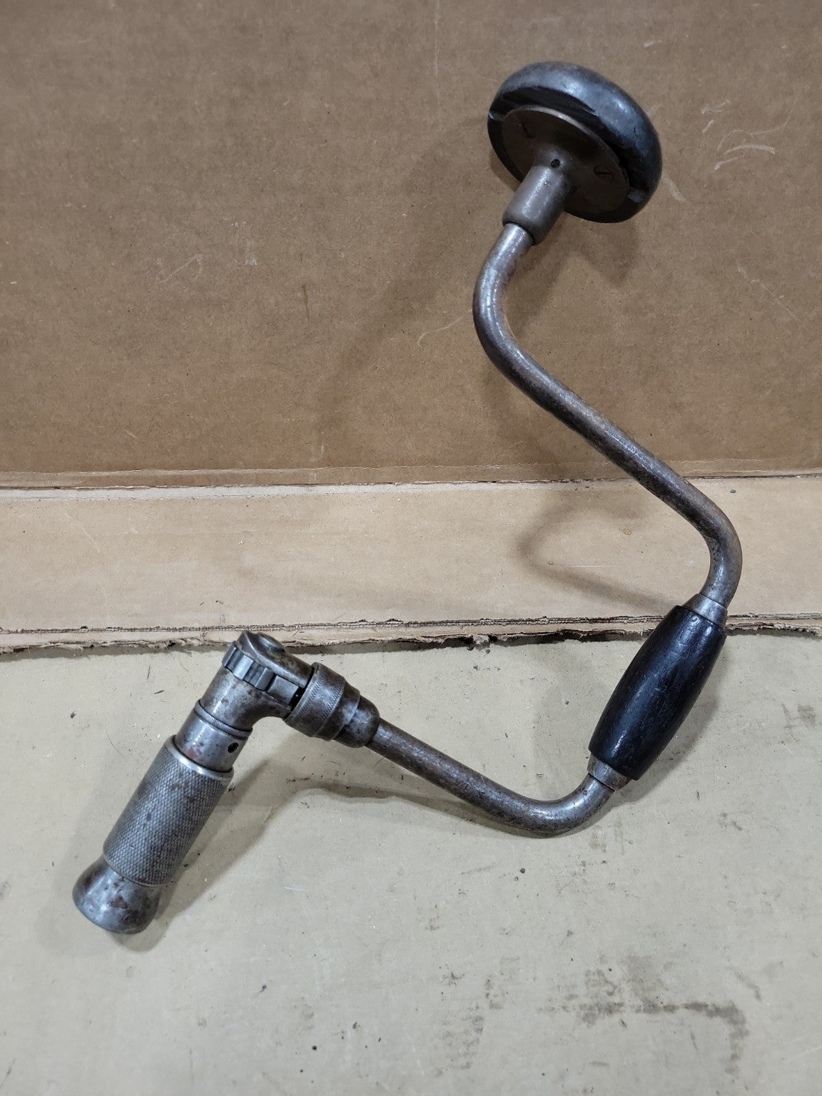 Vintage Ratcheting Brace Drill Hand Tool