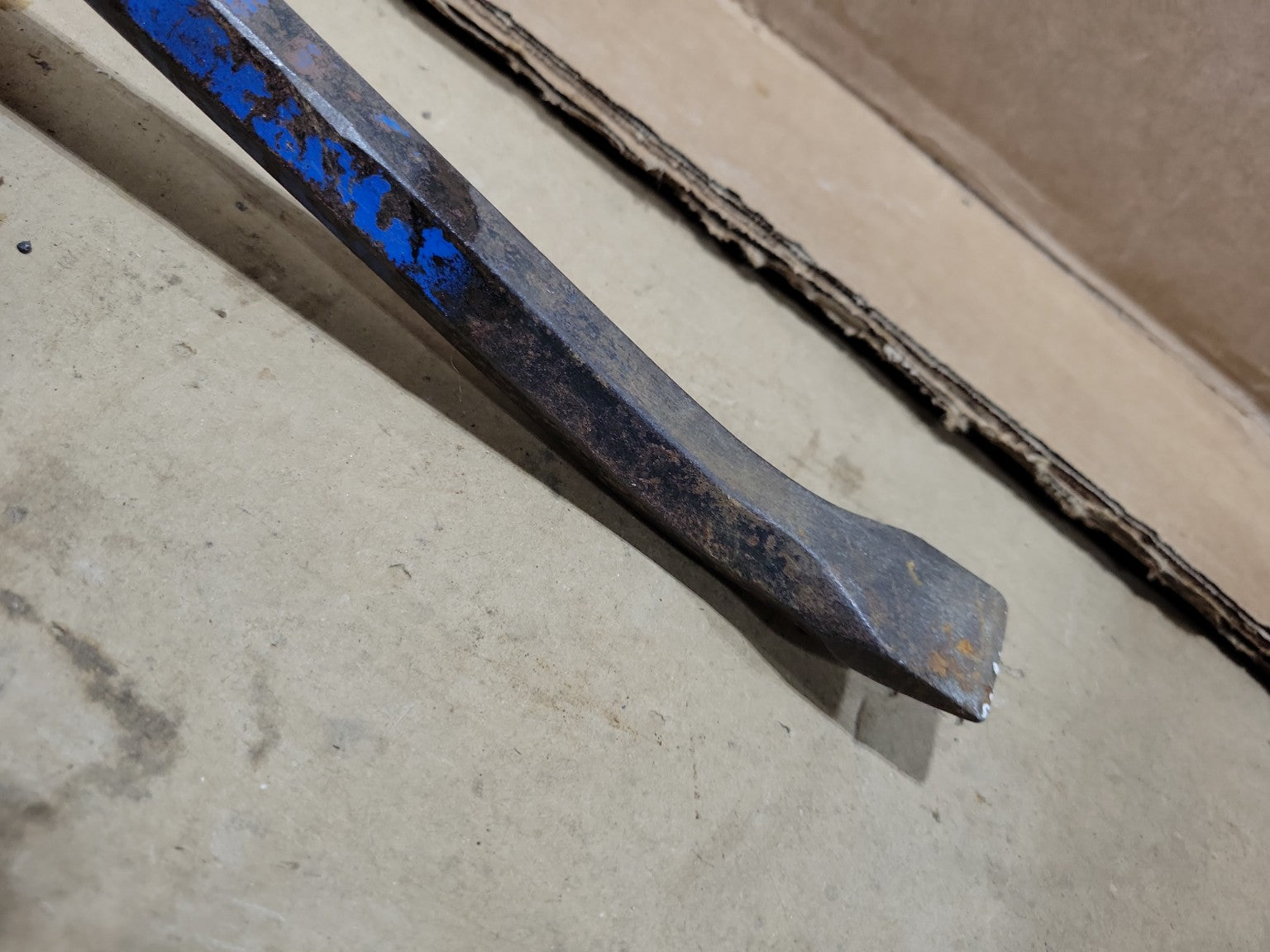 Vintage Steel Wrecking Bar Pry Bar – Blue Finish