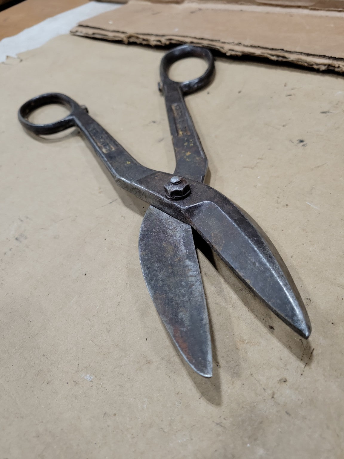 Antique Solid Steel Tinner’s Shears – Drop Forged