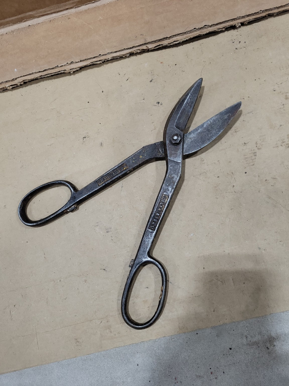 Antique Solid Steel Tinner’s Shears – Drop Forged