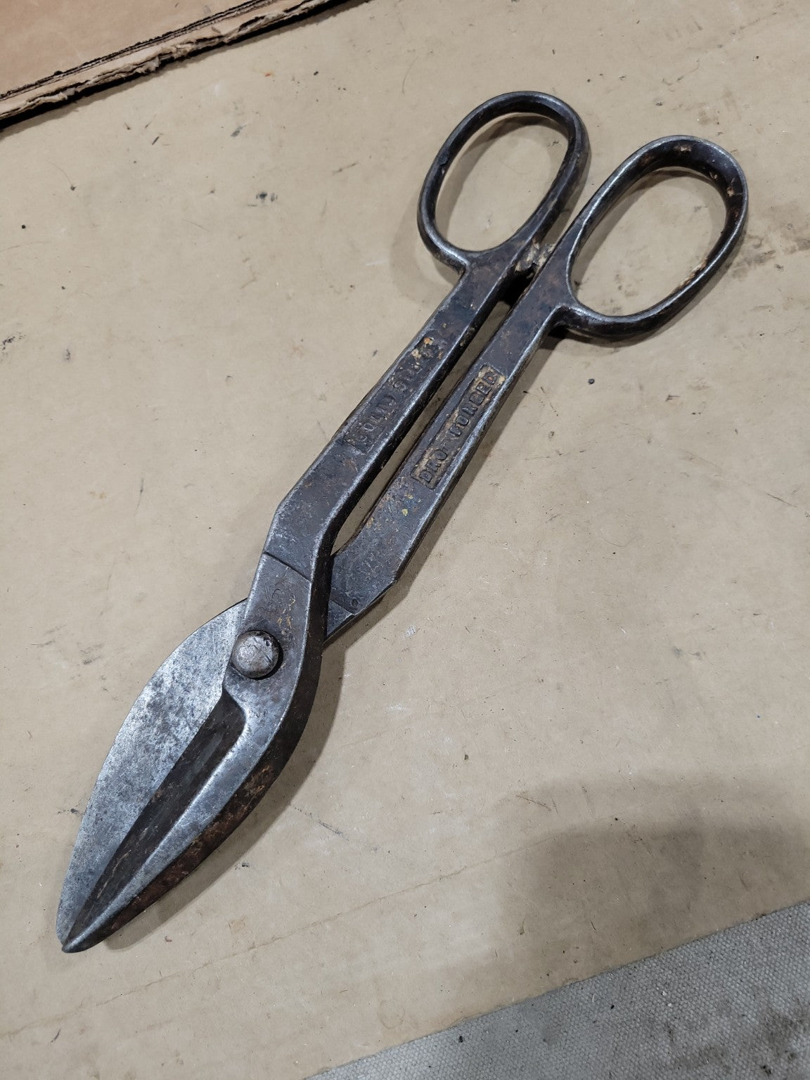 Antique Solid Steel Tinner’s Shears – Drop Forged