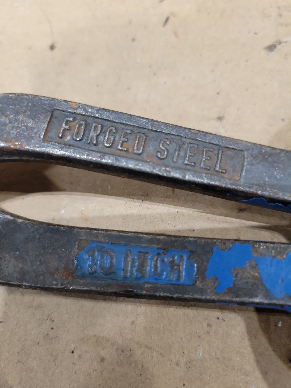 Vintage Forged Steel Tailor’s Shears – Blue Painted Handles