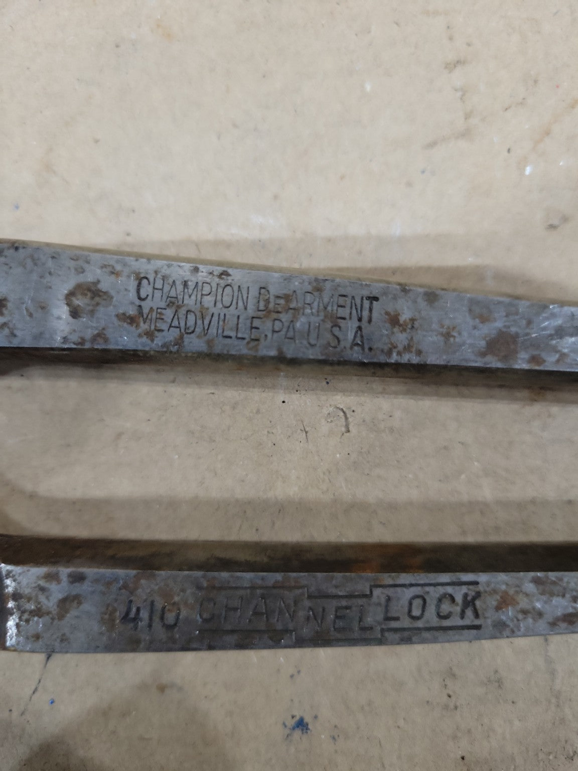 Vintage Champion DeArment Channellock No. 410 Tongue & Groove Pliers