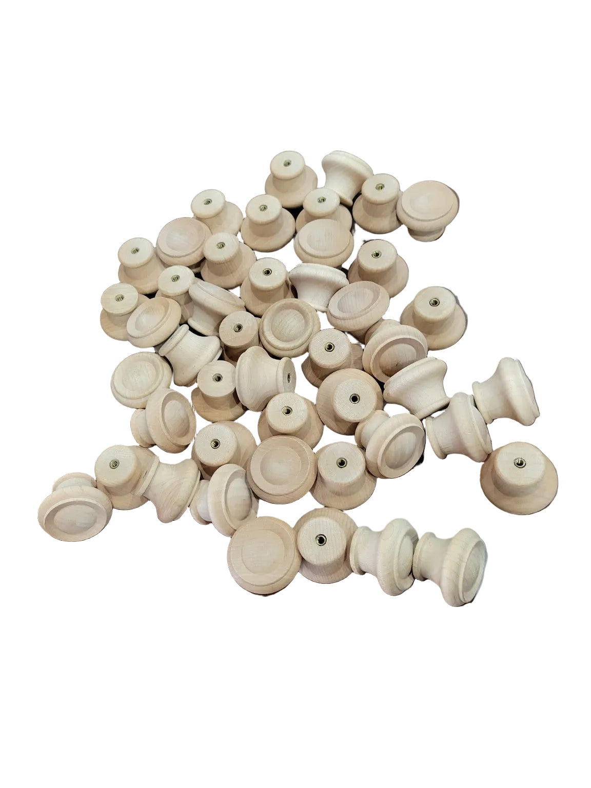 38mm Unfinished Maple Cabinet Knobs – Set of 47