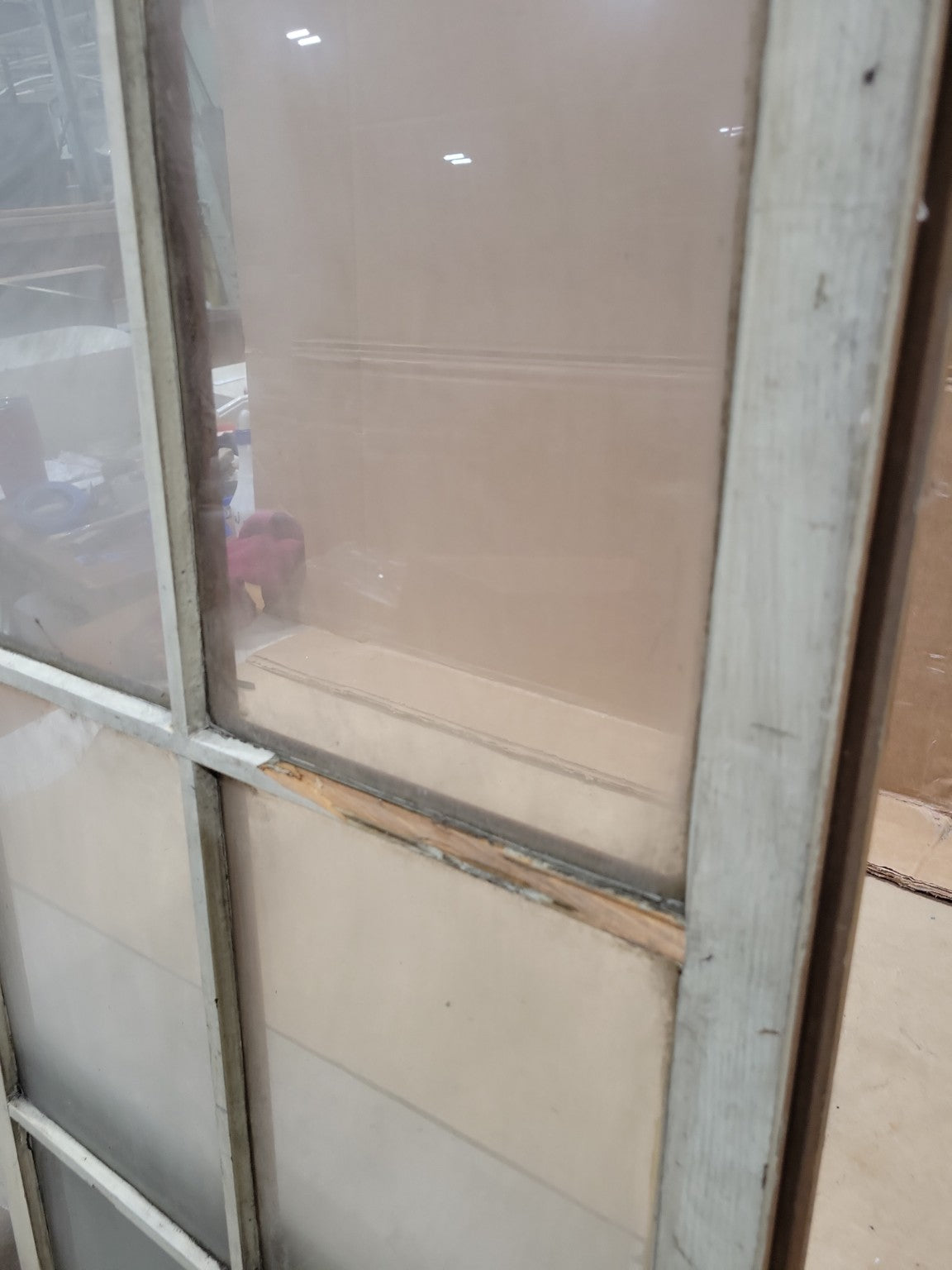 Antique 8-Lite Wood Window Sash