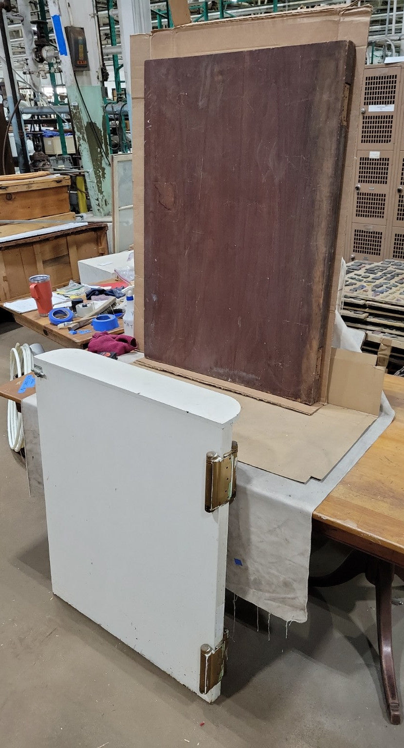 Antique Wood Dutch Door with Original Hardware