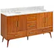 New Signature Hardware Novak 60" Teak Vanity – Mid-Century Modern
