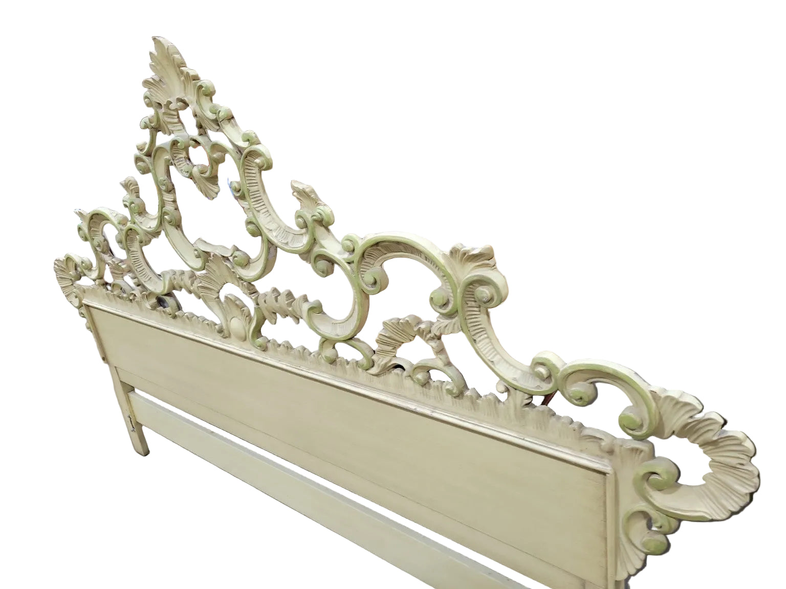Vintage Hollywood Regency Carved King Headboard