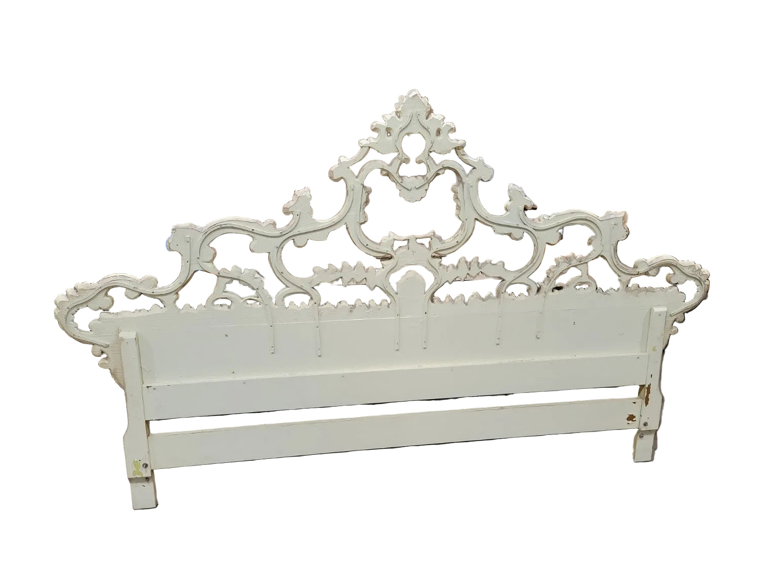 Vintage Hollywood Regency Carved King Headboard