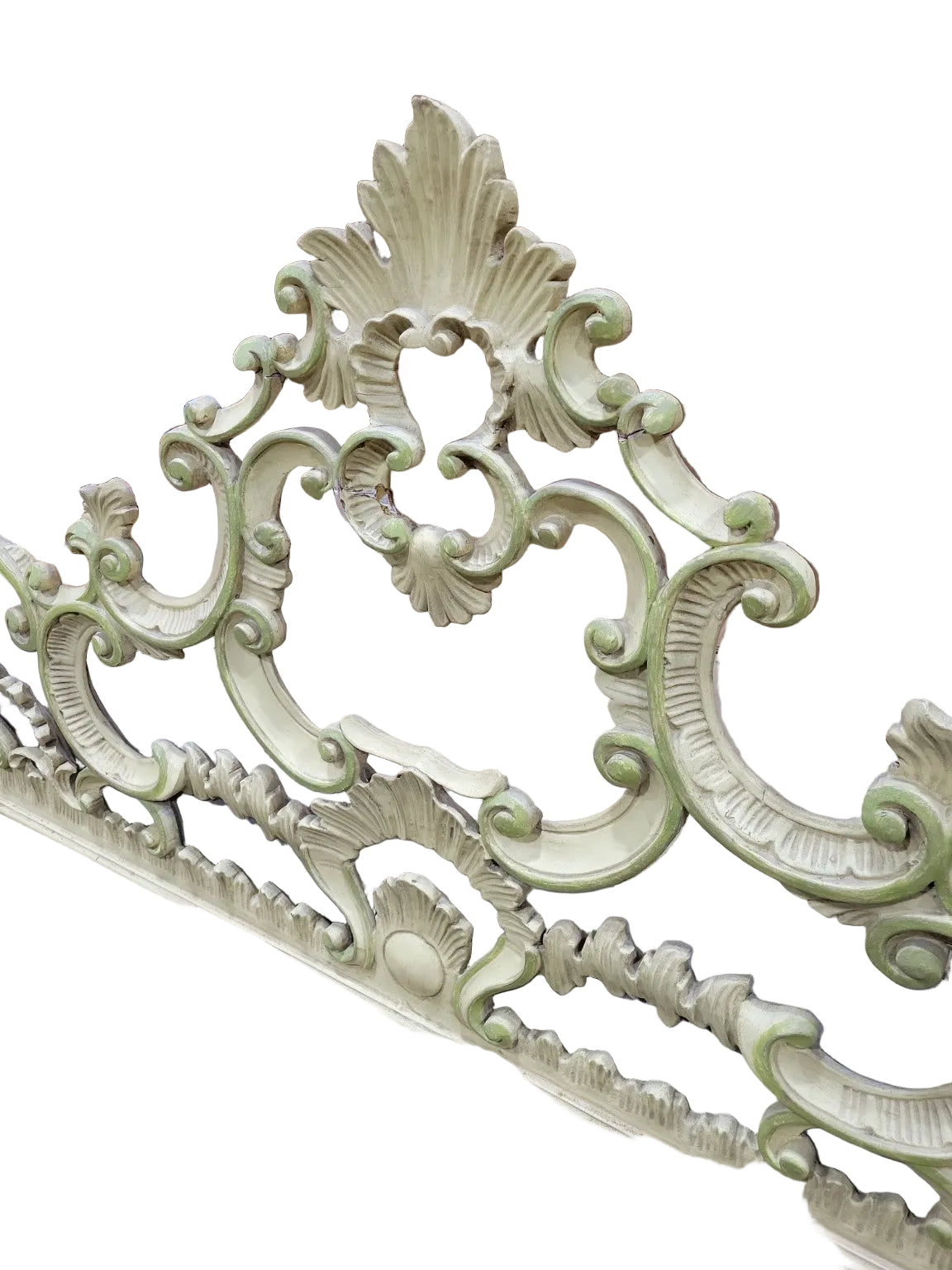 Vintage Hollywood Regency Carved King Headboard