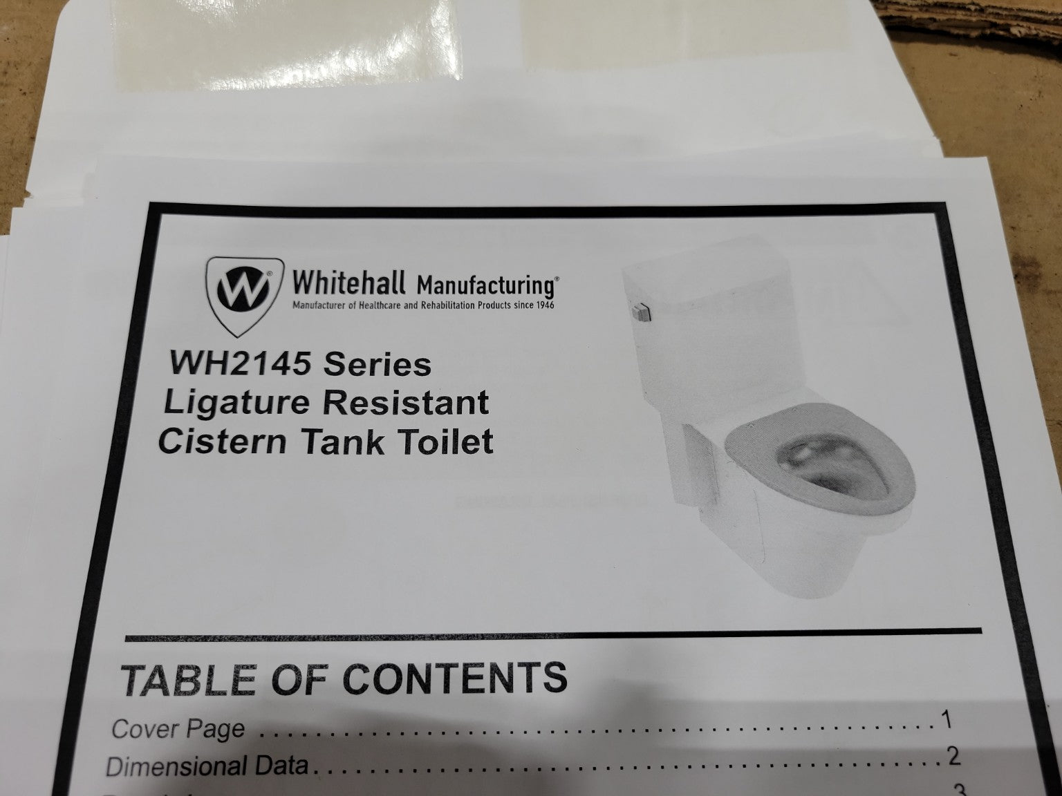 Whitehall WH2145 Ligature Resistant Toilet – Institutional Healthcare Fixture