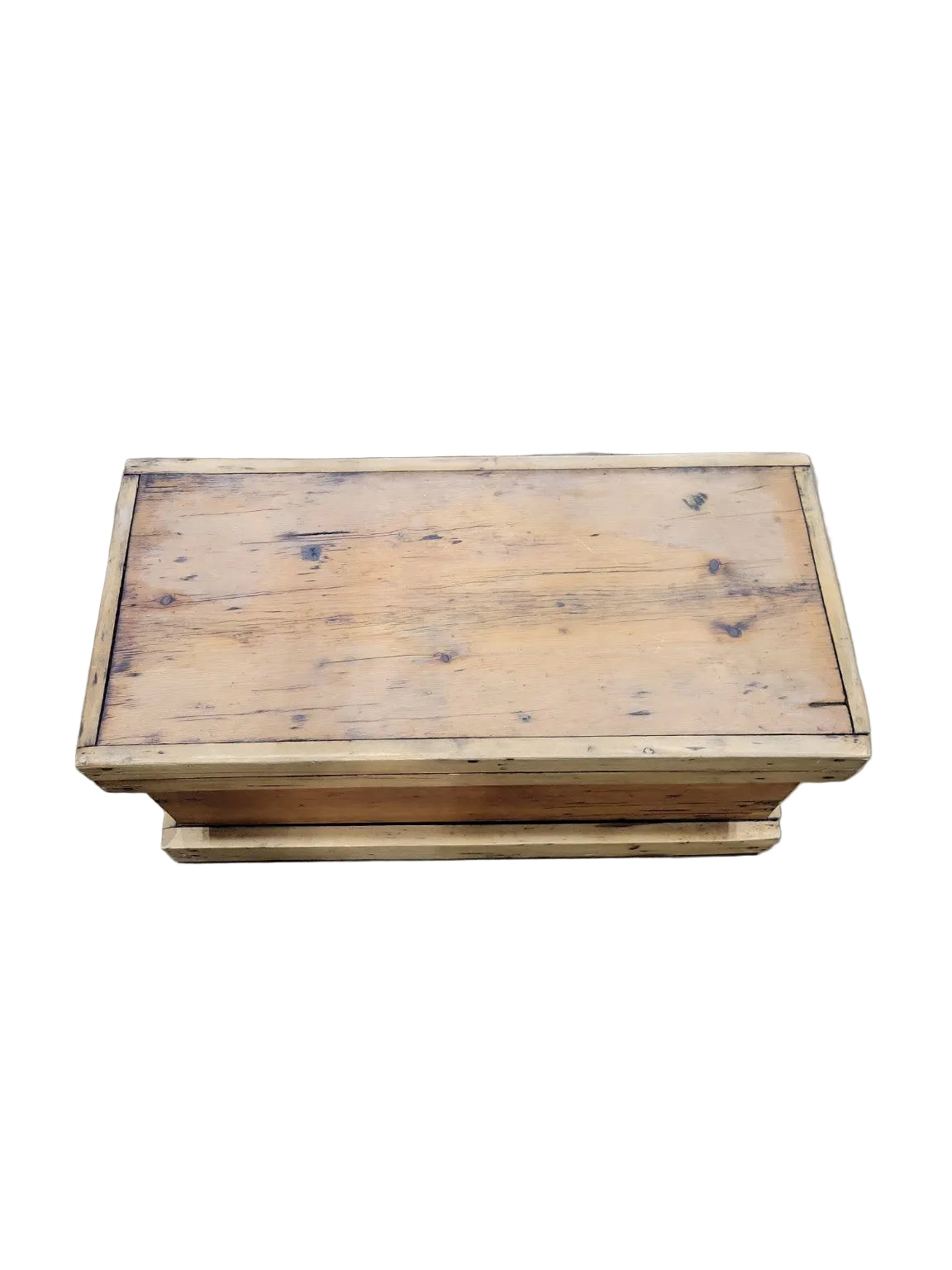 Antique Primitive Pine Blanket Chest with Lift Lid