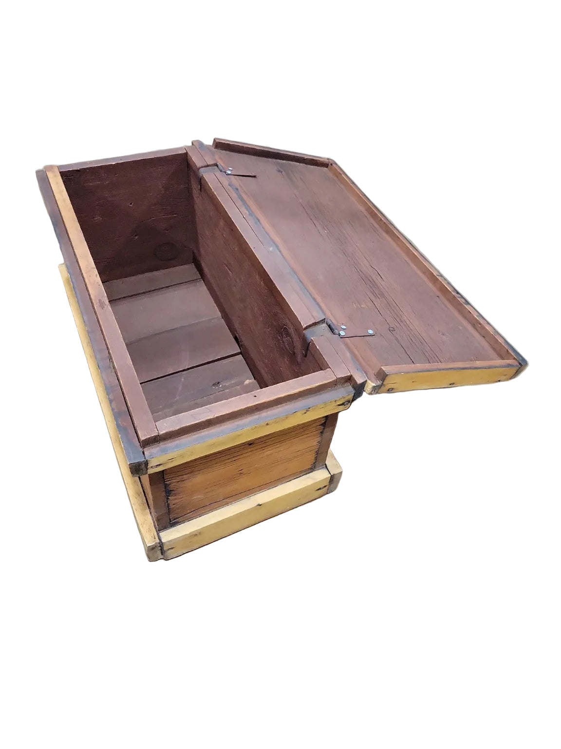 Antique Primitive Pine Blanket Chest with Lift Lid