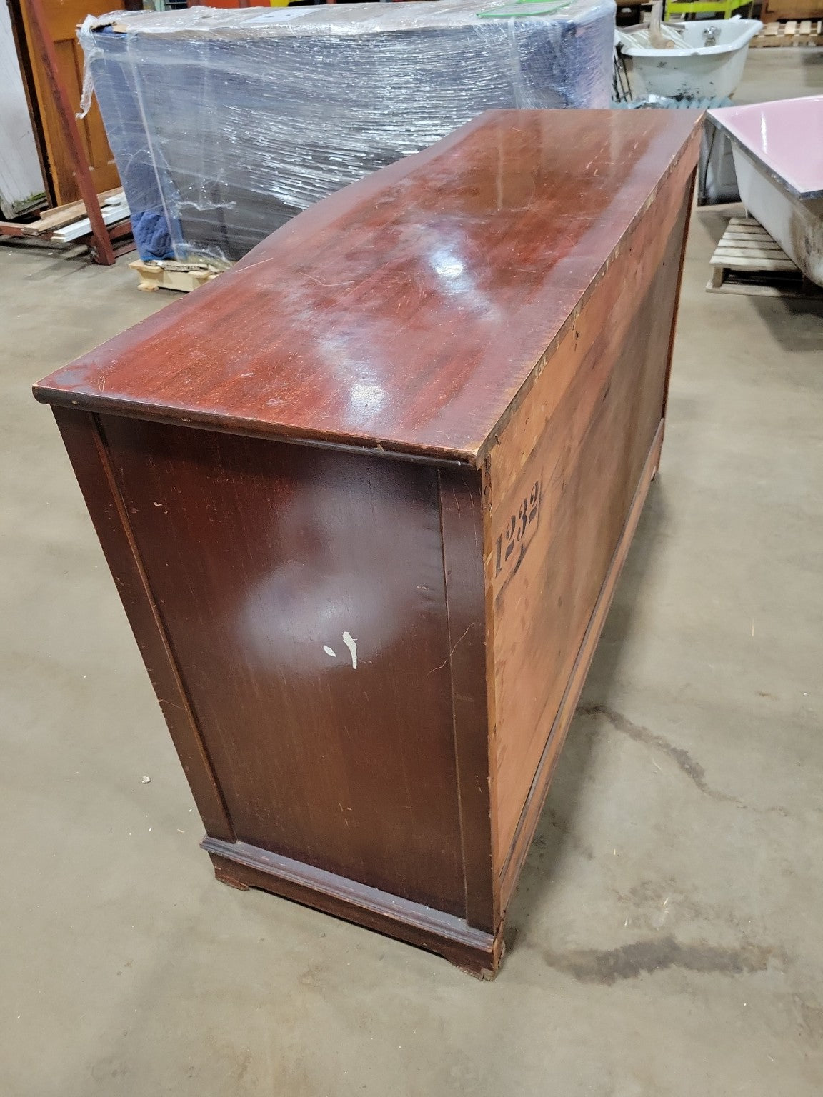 Vintage Mahogany Federal Style Sideboard Buffet Cabinet