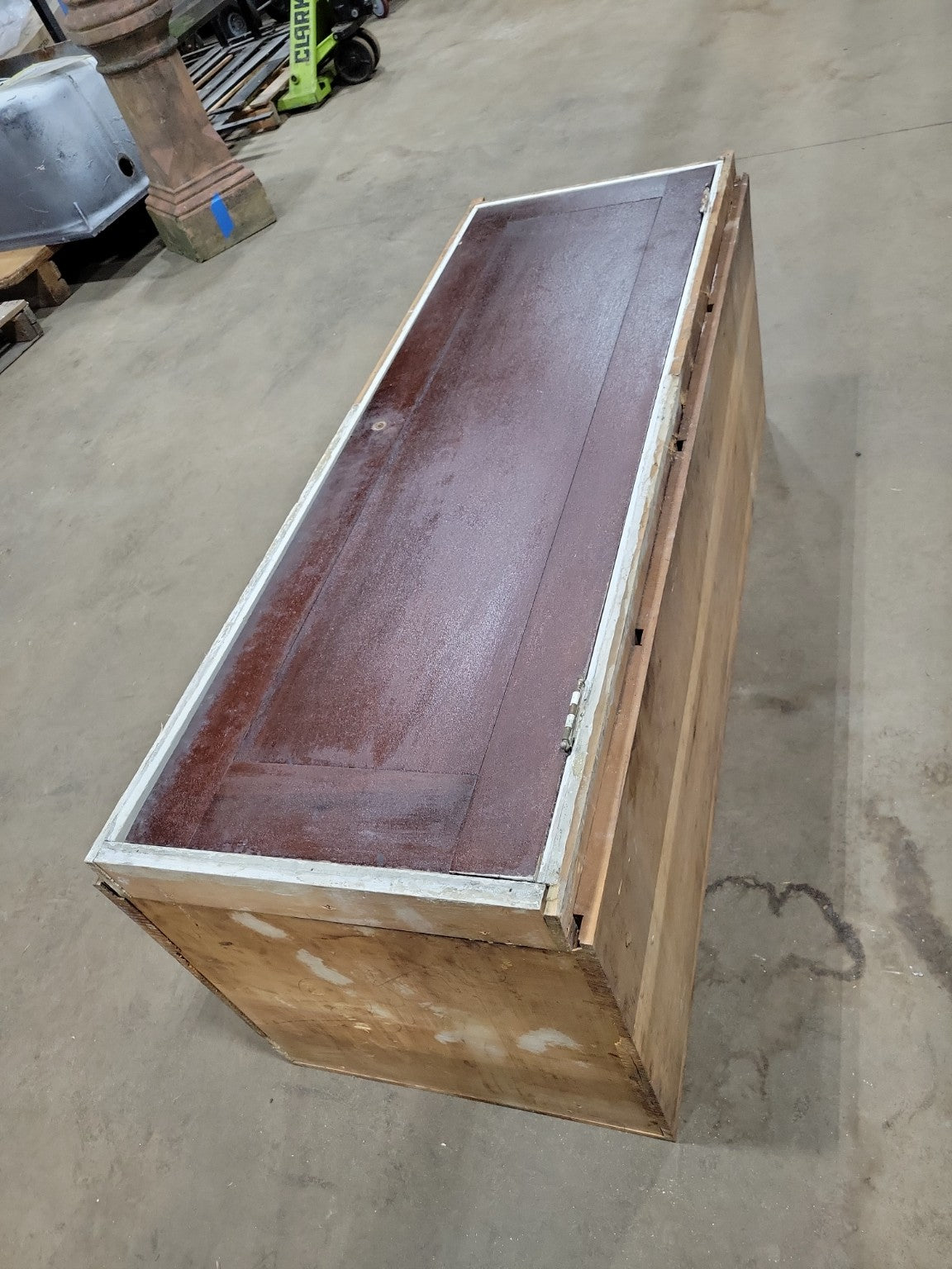 Vintage Industrial Wood Storage Cabinet with Single Door