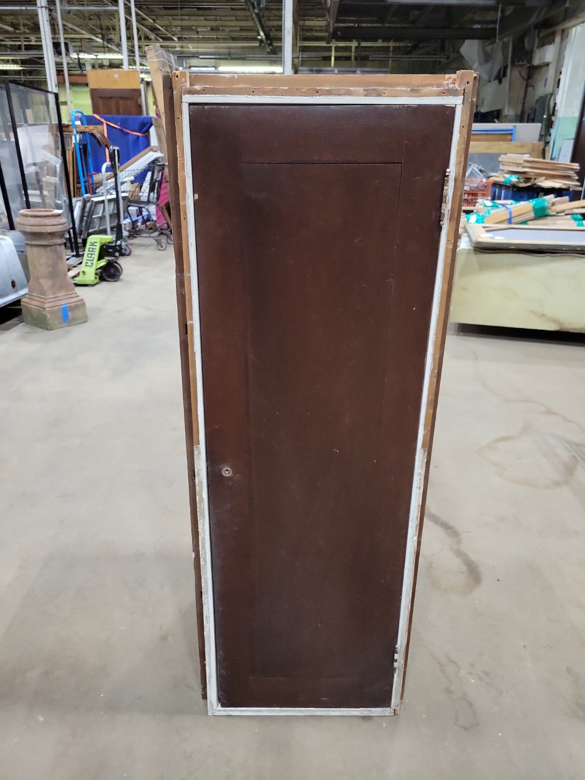 Vintage Industrial Wood Storage Cabinet with Single Door