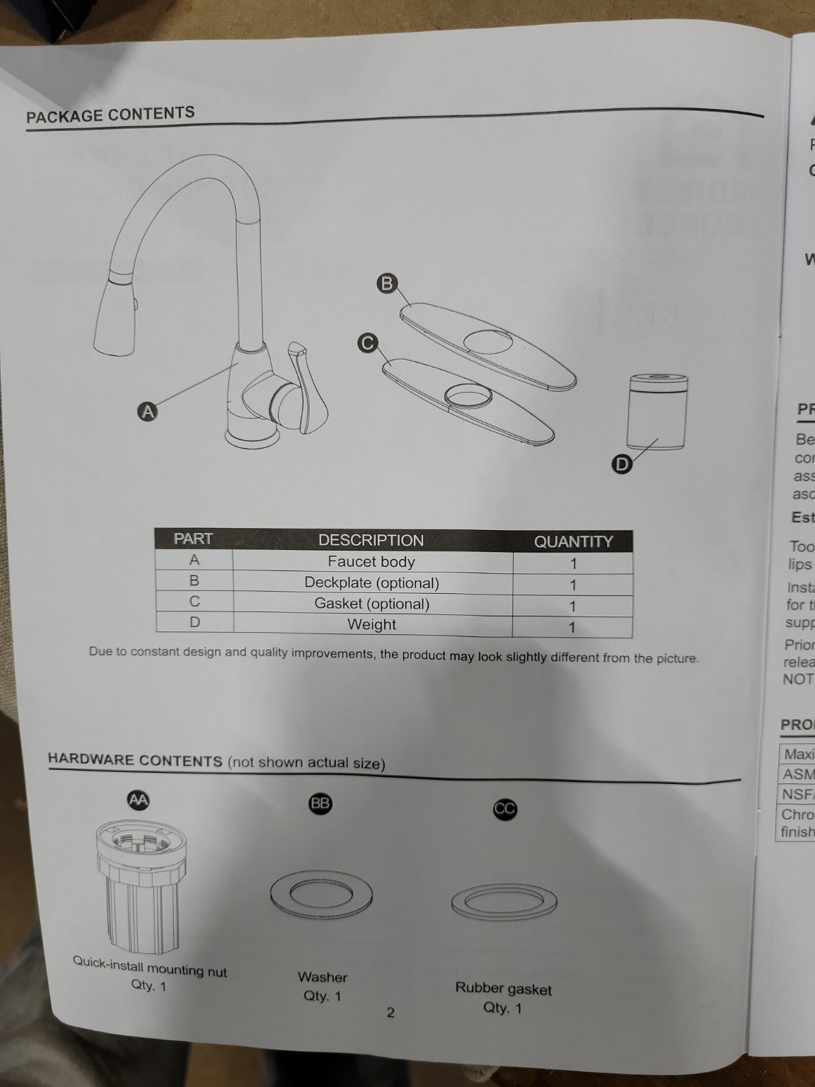 Project Source Tucker Pull-Down Kitchen Faucet – Stainless Steel Finish