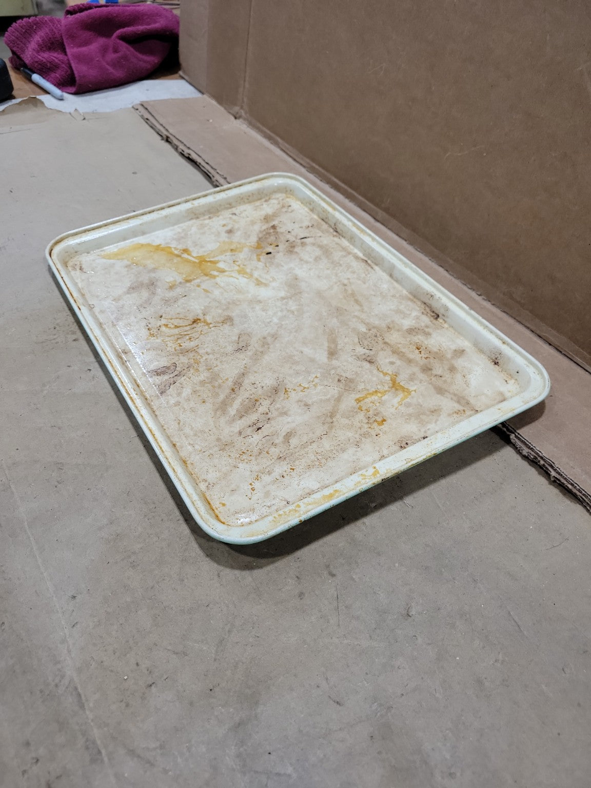 Vintage Enamelware Baking Sheet Pan – Aqua Exterior