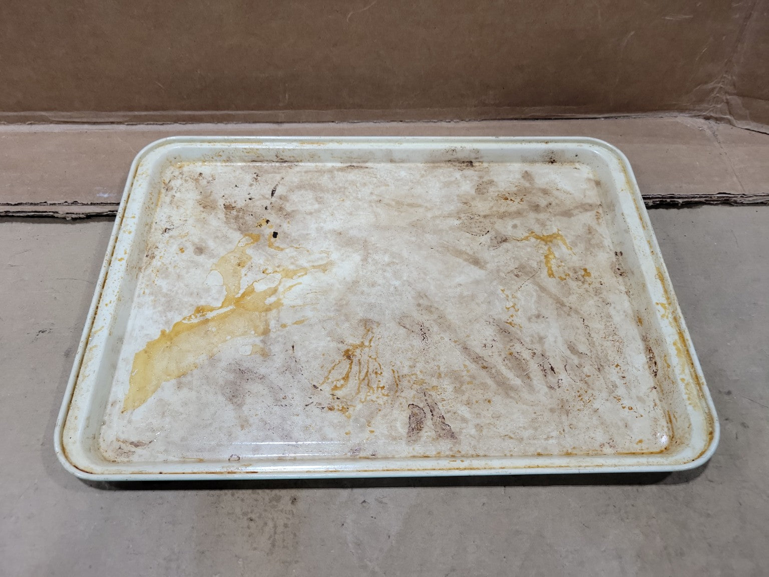 Vintage Enamelware Baking Sheet Pan – Aqua Exterior