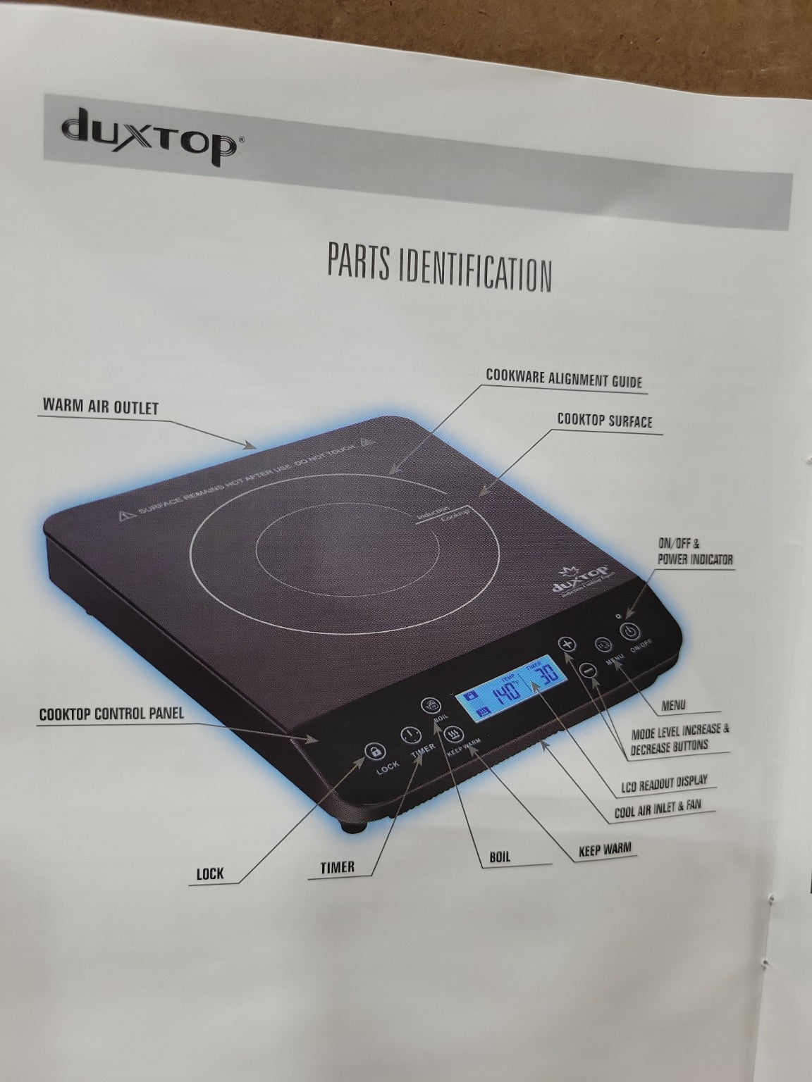 Duxtop Portable Induction Cooktop BT-200DZ (1800W)