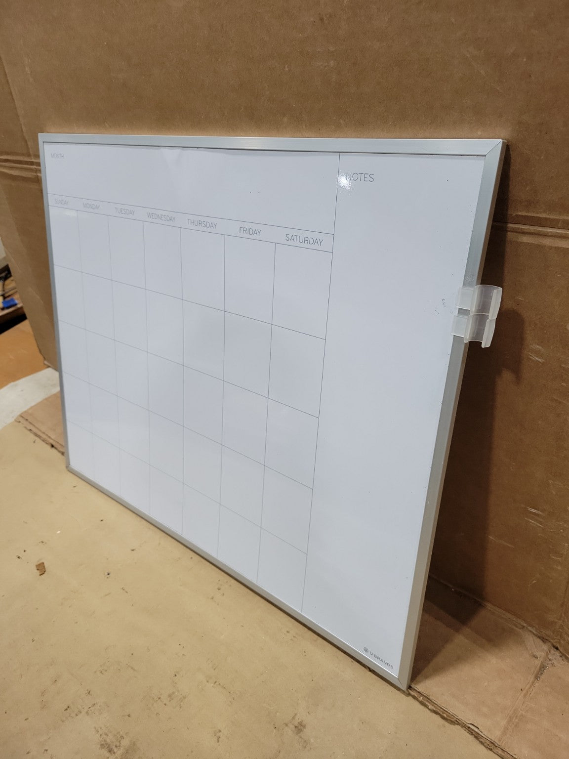 U Brands Monthly Dry Erase Calendar Whiteboard