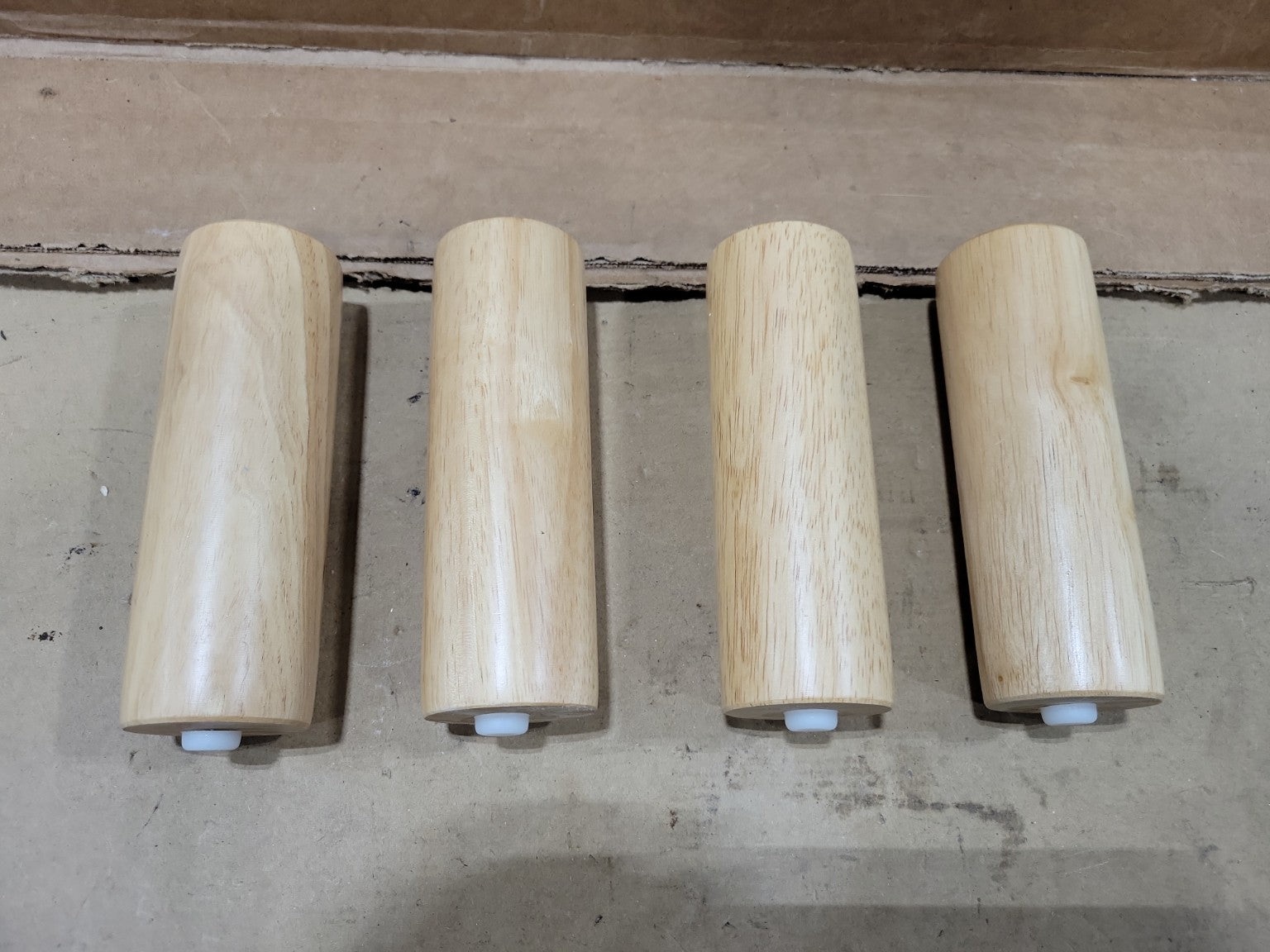 Set of 4 Round Tapered Wood Furniture Legs – 6" Replacement Legs