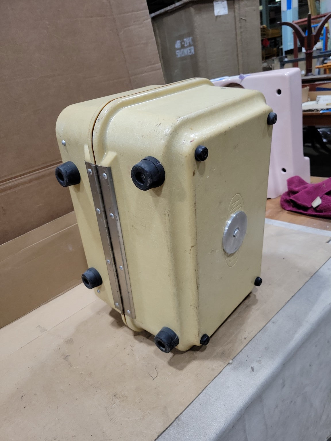 Vintage Brunson Fiberglass Equipment Carrying Case – Industrial Protective Storage