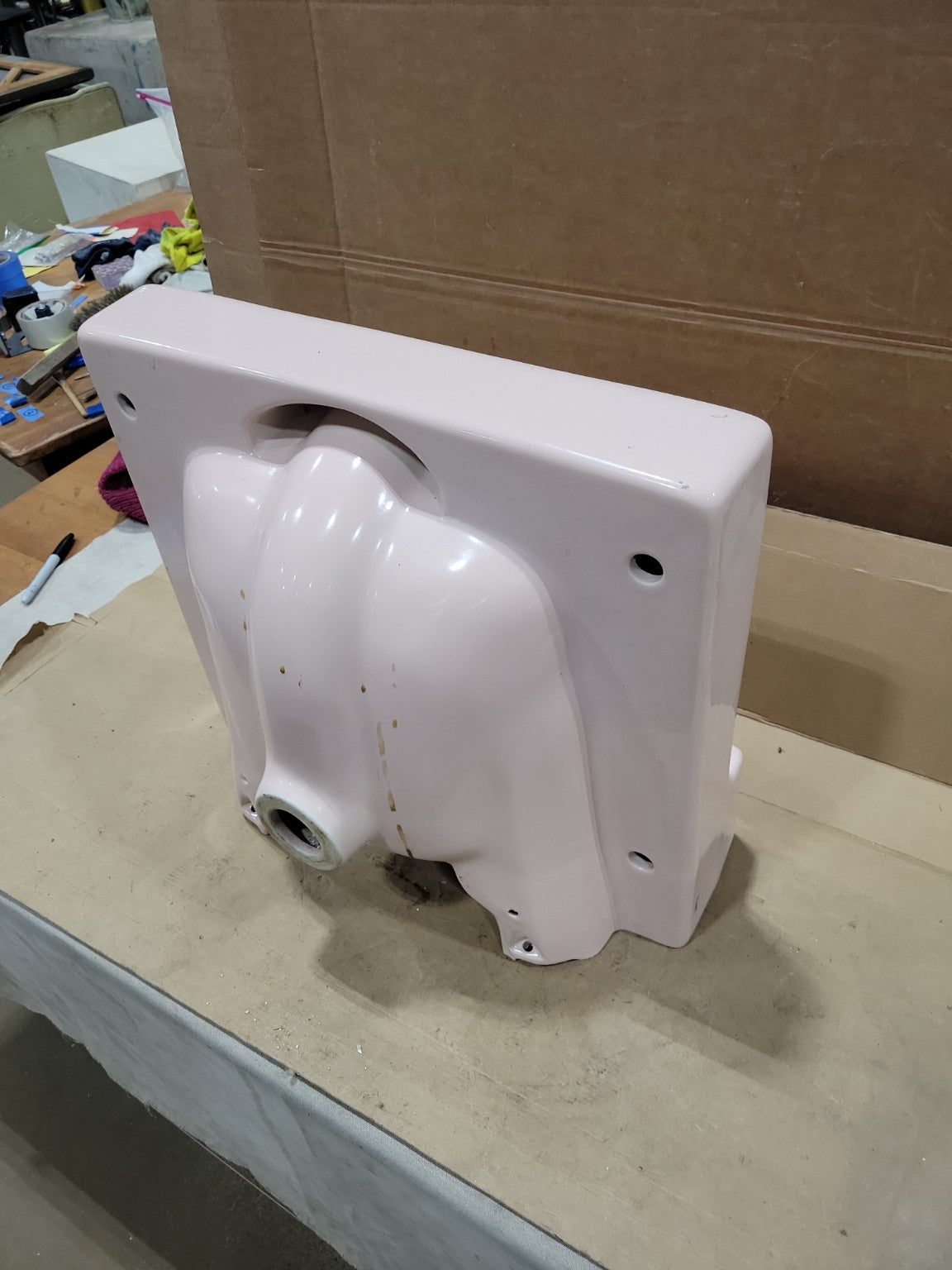 Vintage Rheem Wall-Mount Ceramic Bathroom Sink – Soft Pink