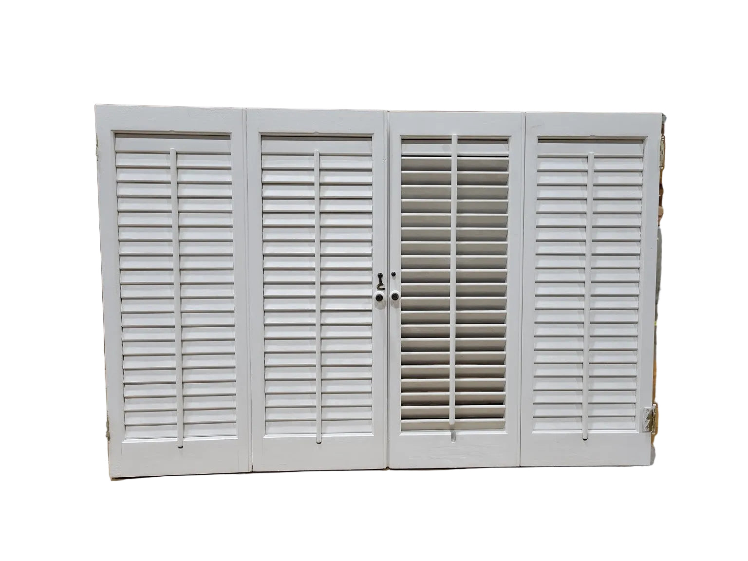 White Wood Bi-Fold Plantation Shutters – Set of 2