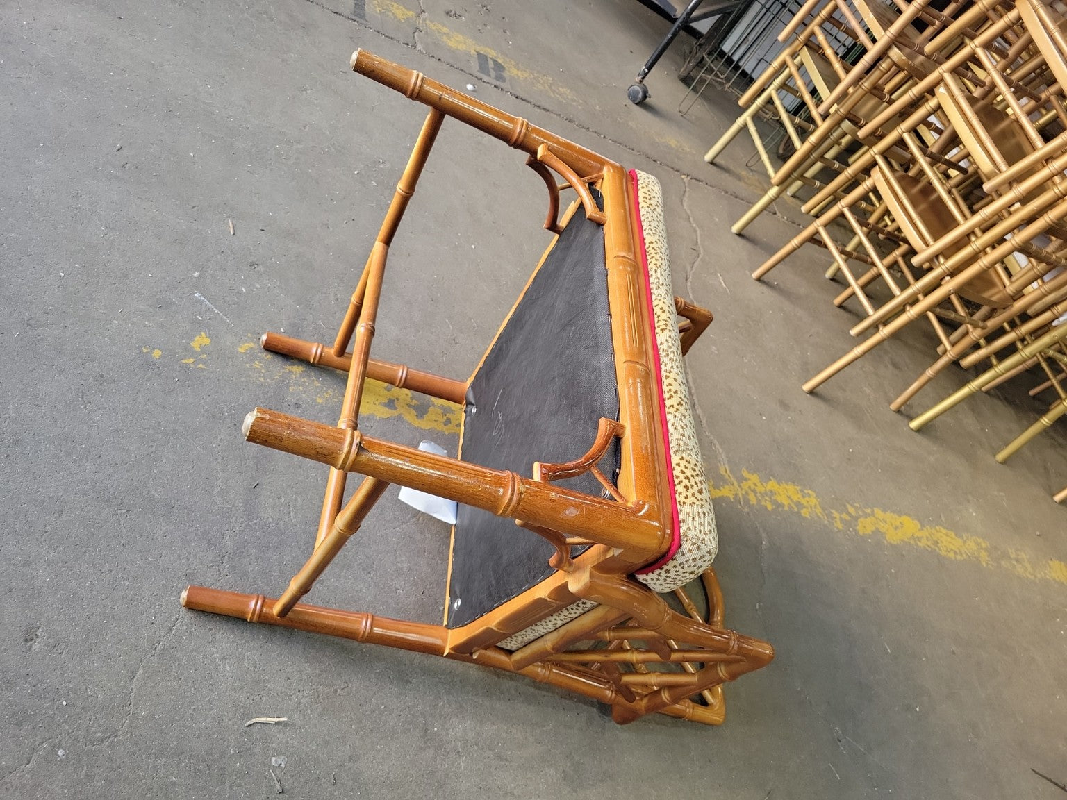 Chippendale Style Faux Bamboo Lounge Armchair