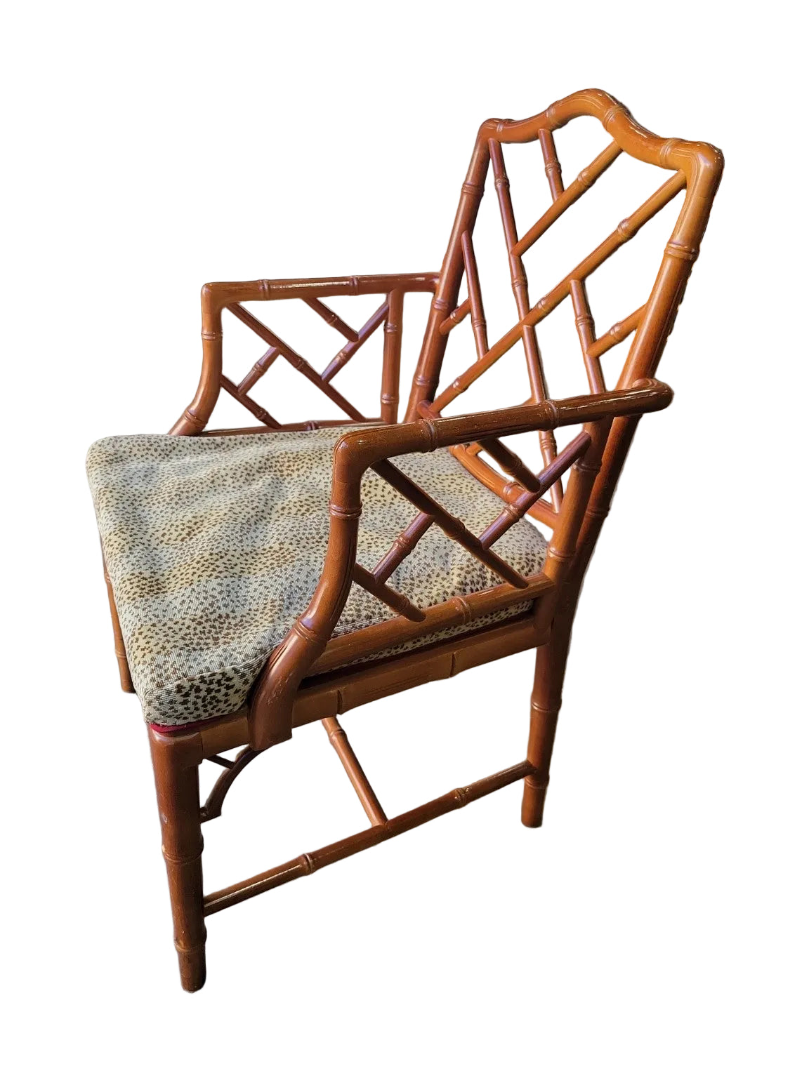 Chippendale Style Faux Bamboo Lounge Armchair