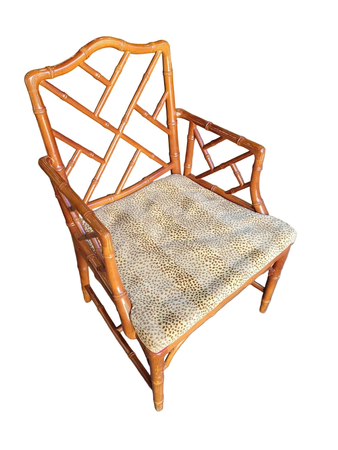 Chippendale Style Faux Bamboo Lounge Armchair