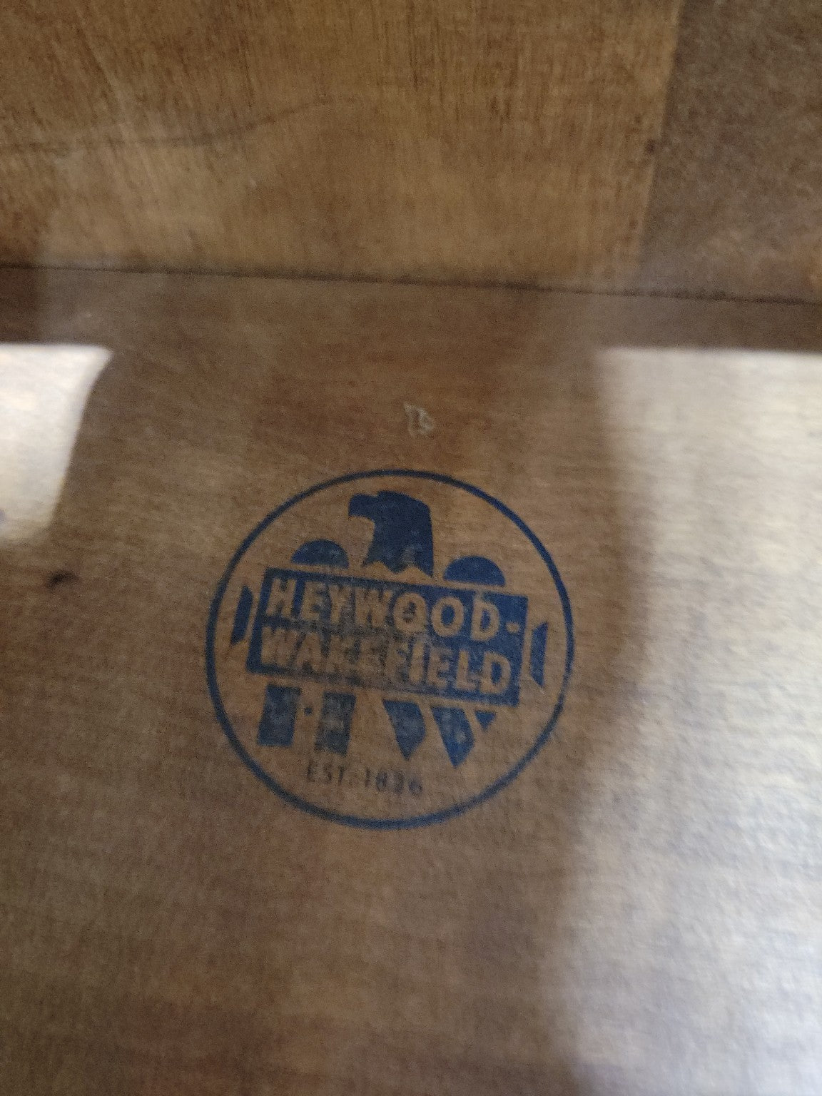 Vintage Heywood-Wakefield Cinnamon Drop-Leaf Dining Table with 12" Leaf
