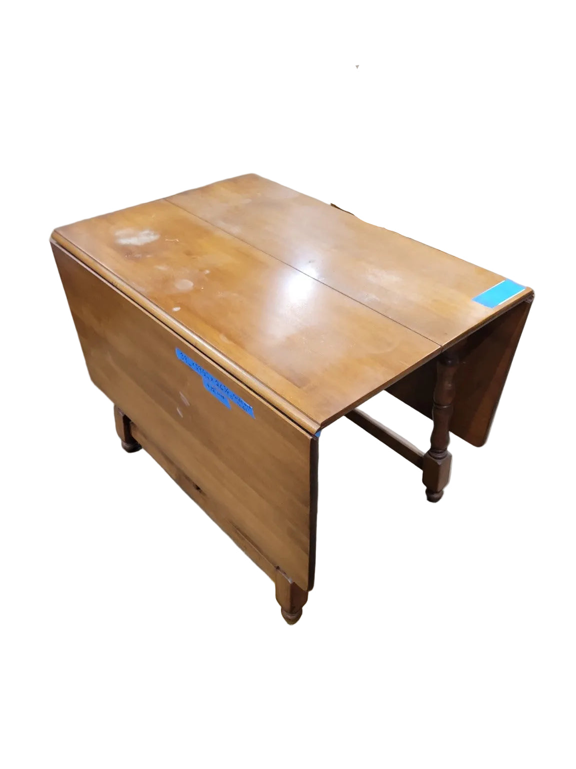 Vintage Heywood-Wakefield Cinnamon Drop-Leaf Dining Table with 12" Leaf