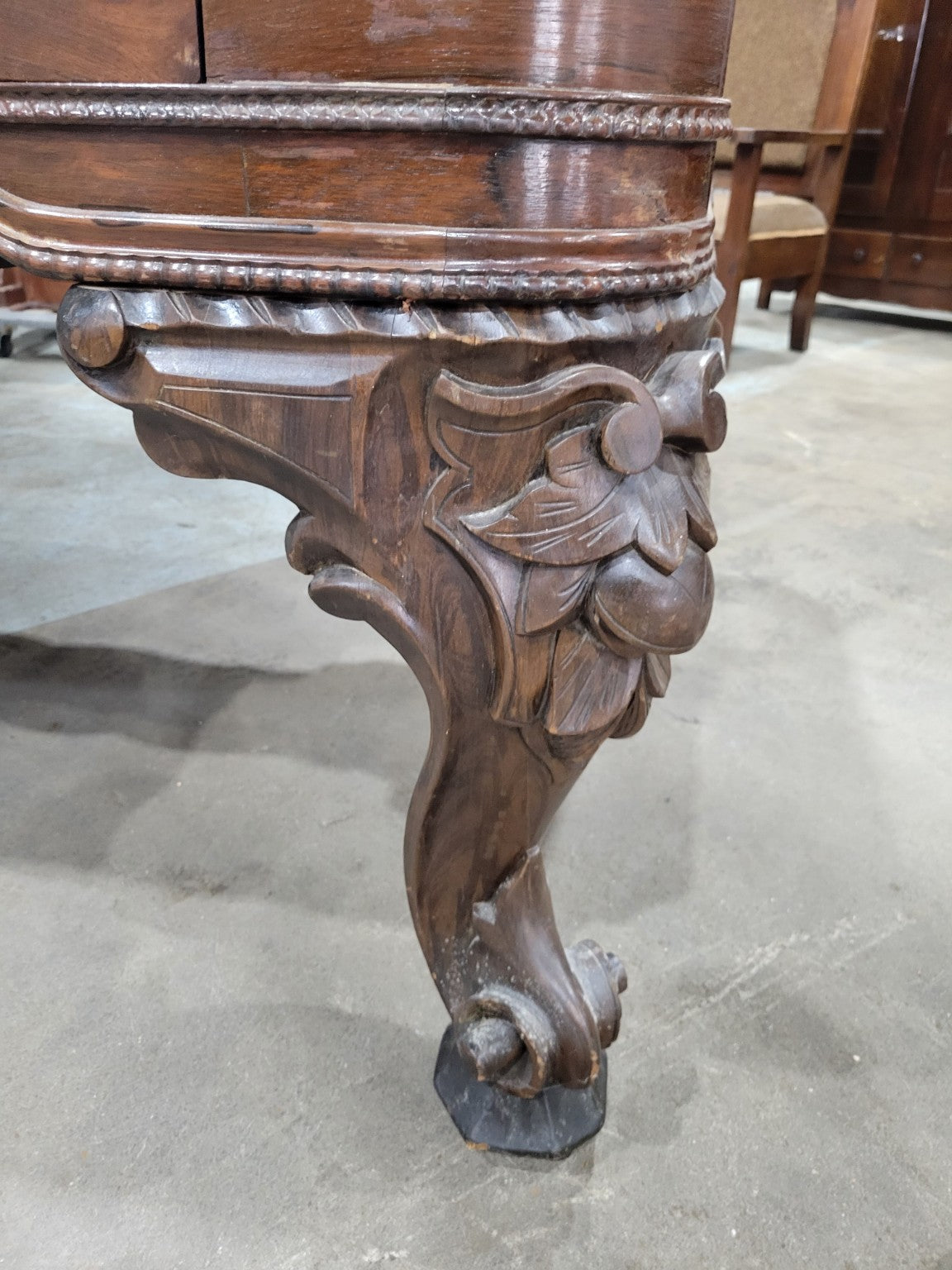 Repurposed Antique Square Piano Executive Desk<br>